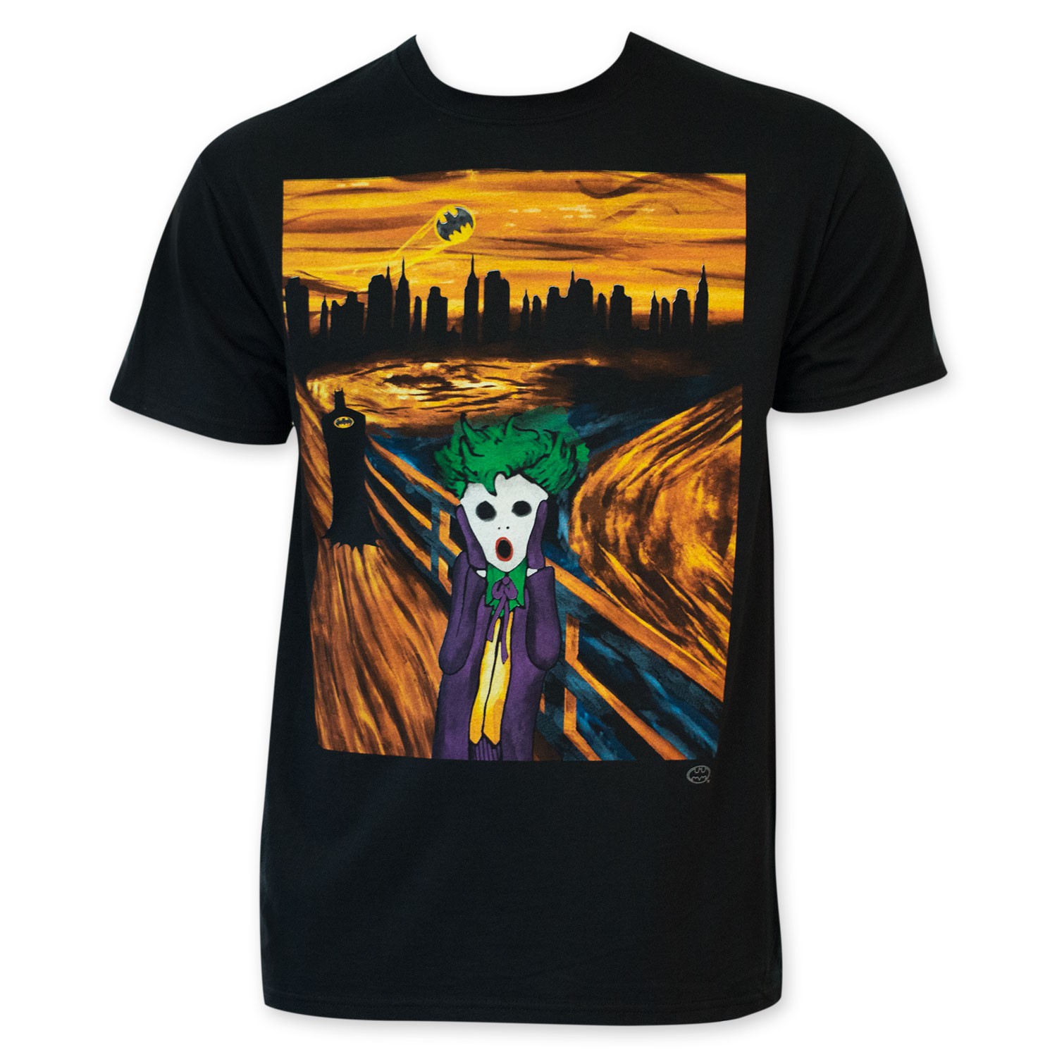 Batman Men's Black Joker Scream Tee Shirt