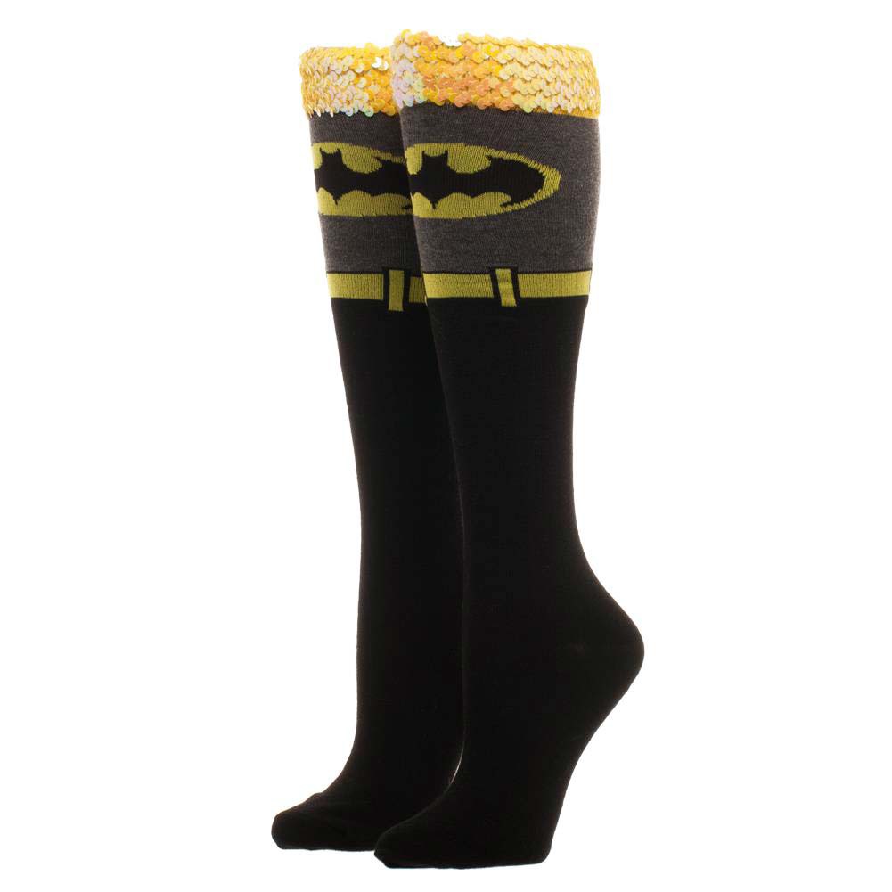 Batman Knee High Sequin Women's Socks