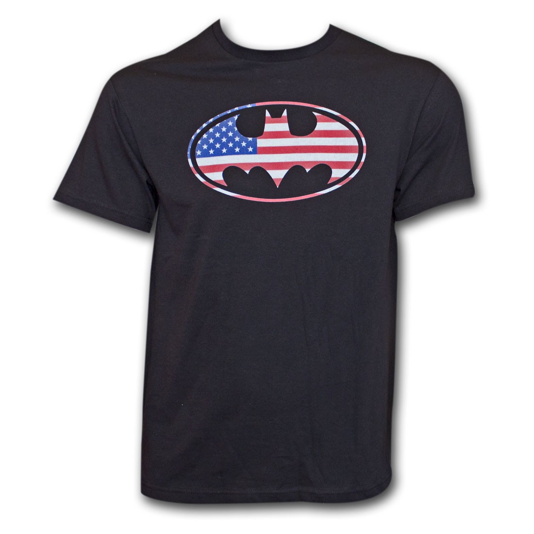 Batman American Flag Black T-Shirt