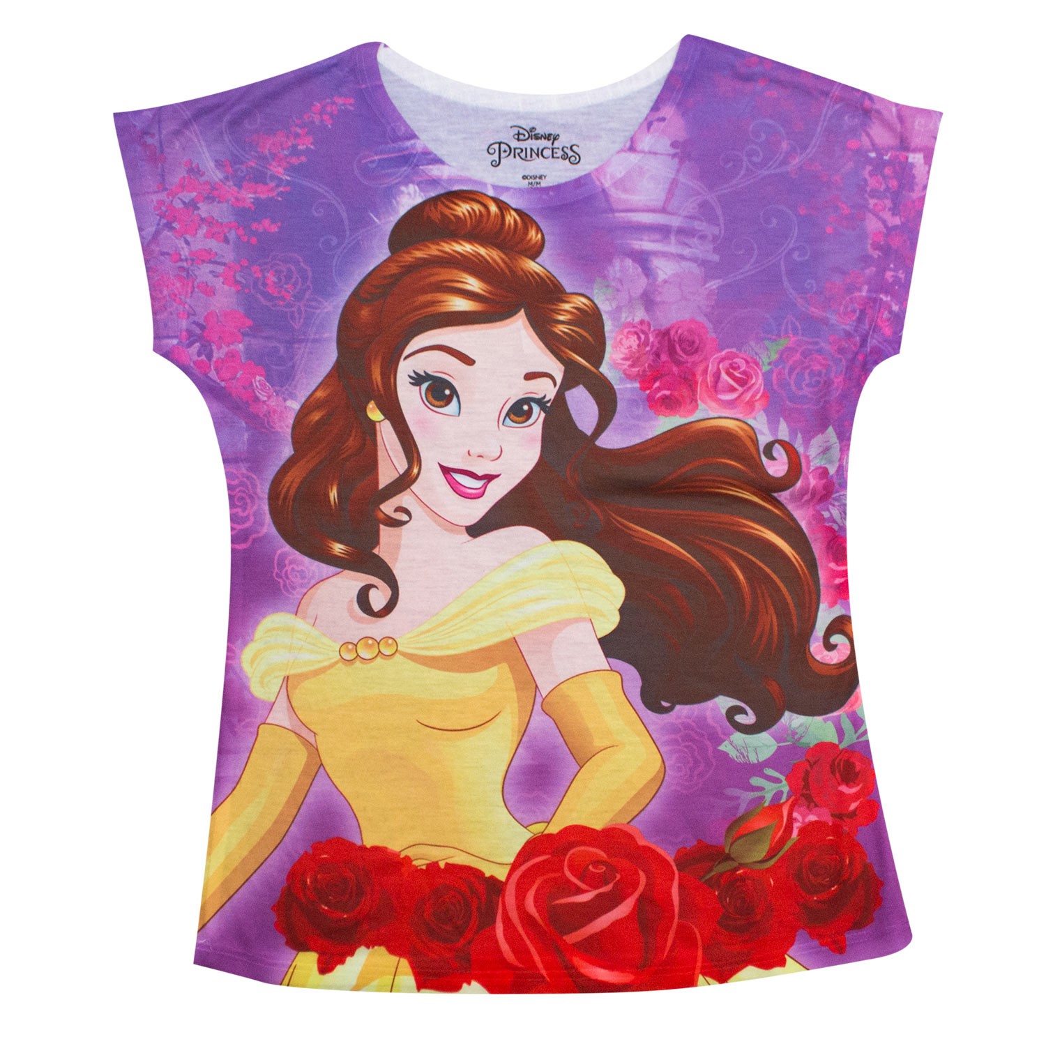 Beauty And The Beast Belle Youth Flower Tee Shirt
