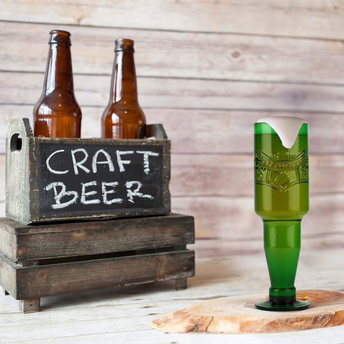 Craft Draft Repurposed Beer Bottle Glass