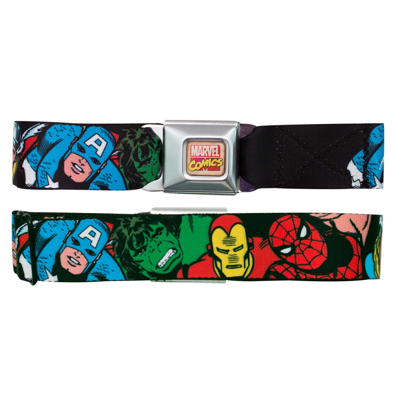 Marvel Avengers Faces Seatbelt Buckle Belt