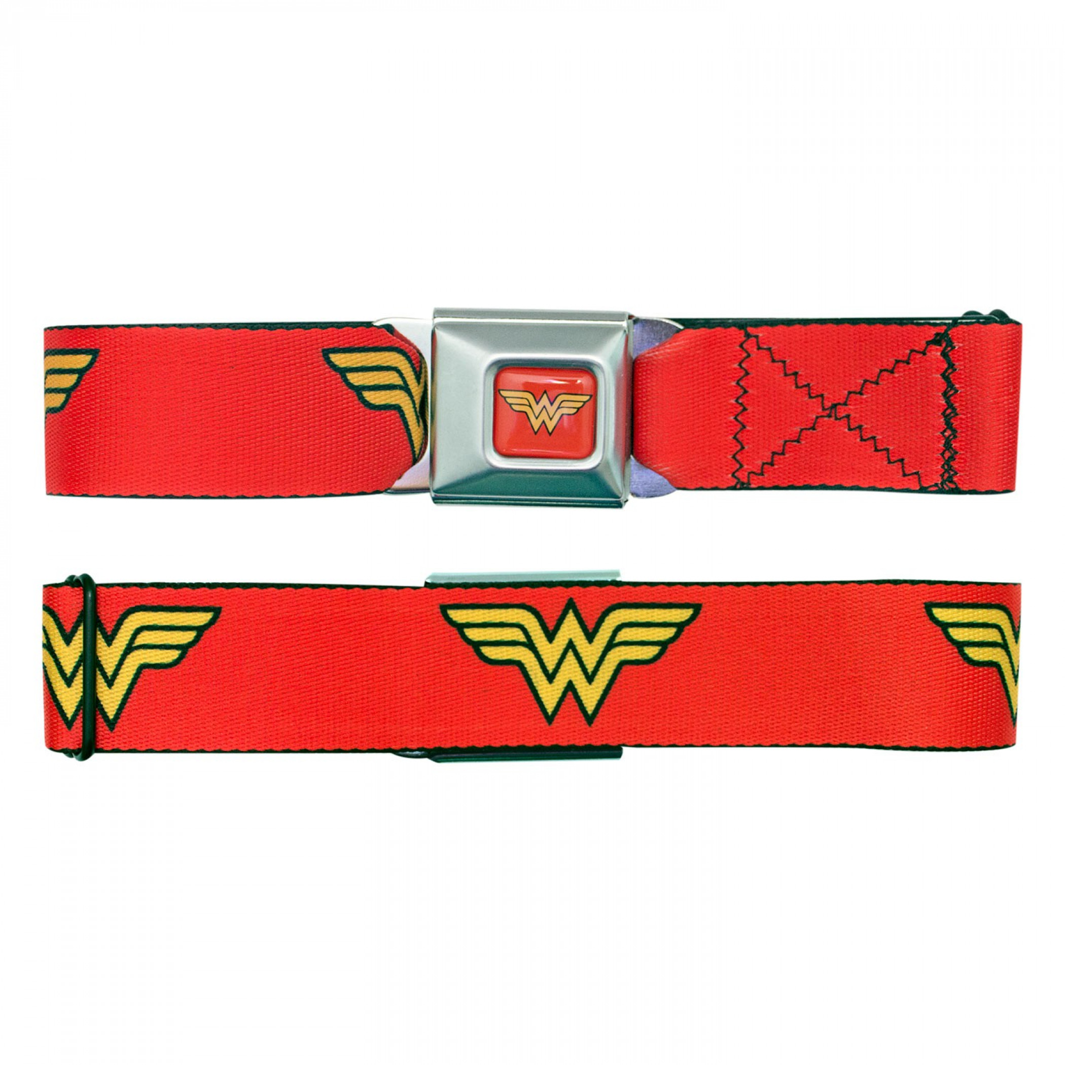 Wonder Woman Symbol Webbed Seatbelt Belt