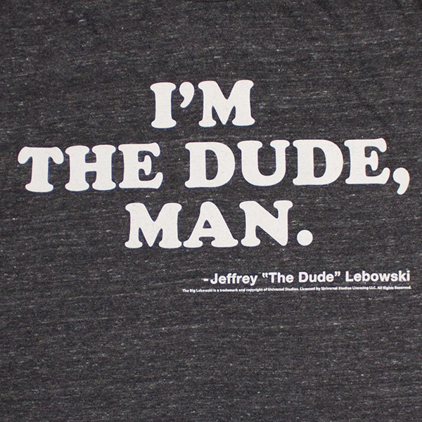 The Big Lebowski I'm The Dude Men's Charcoal T-Shirt