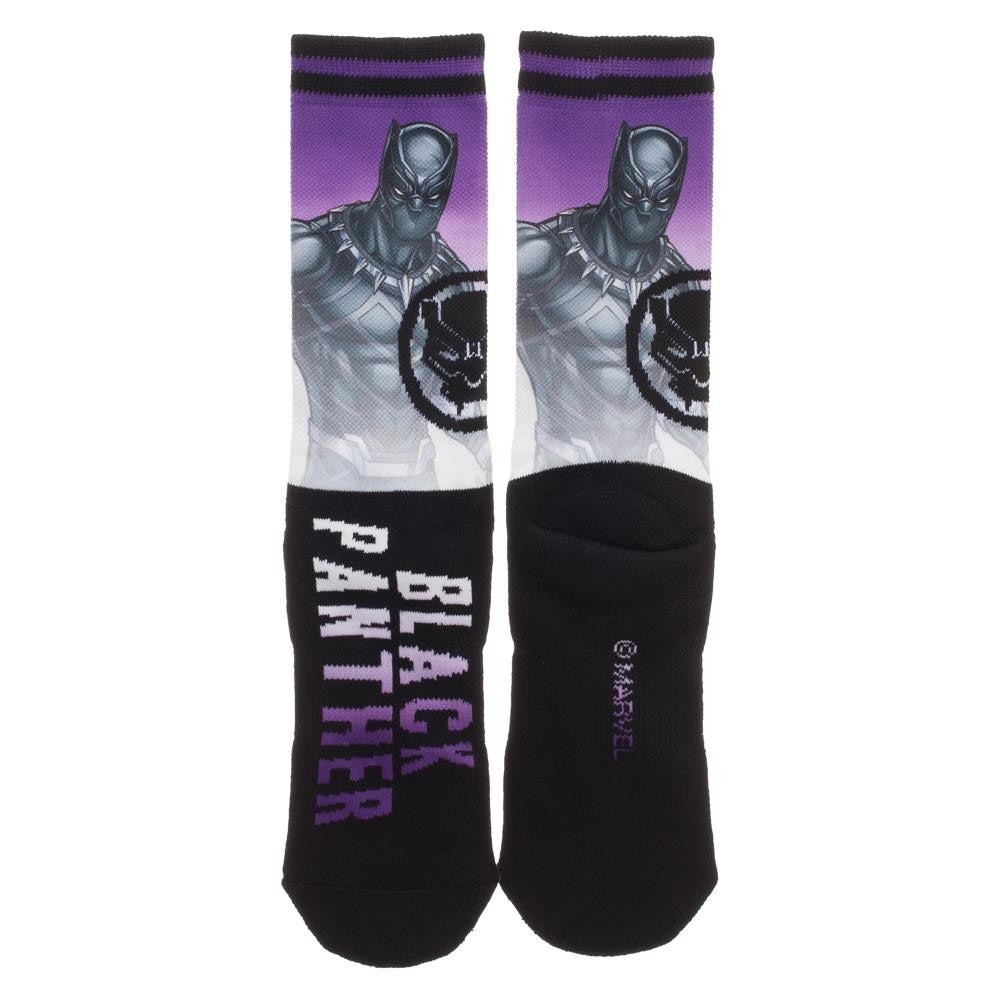 Black Panther Sublimated Knit Crew Socks