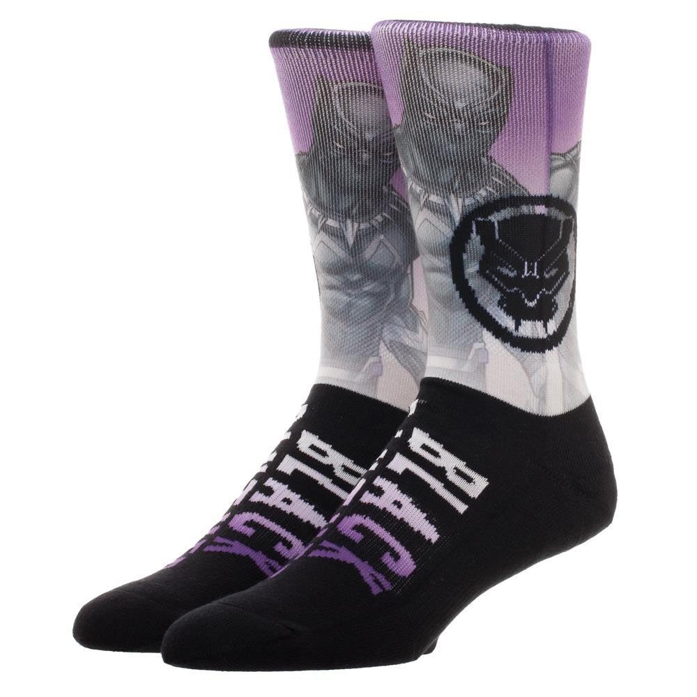 Black Panther Sublimated Knit Crew Socks