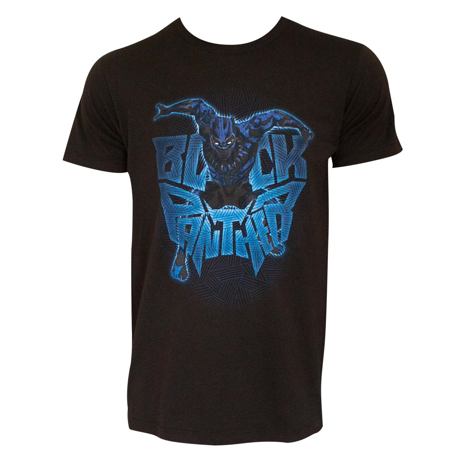 Black Panther Attack Logo Black Tee Shirt