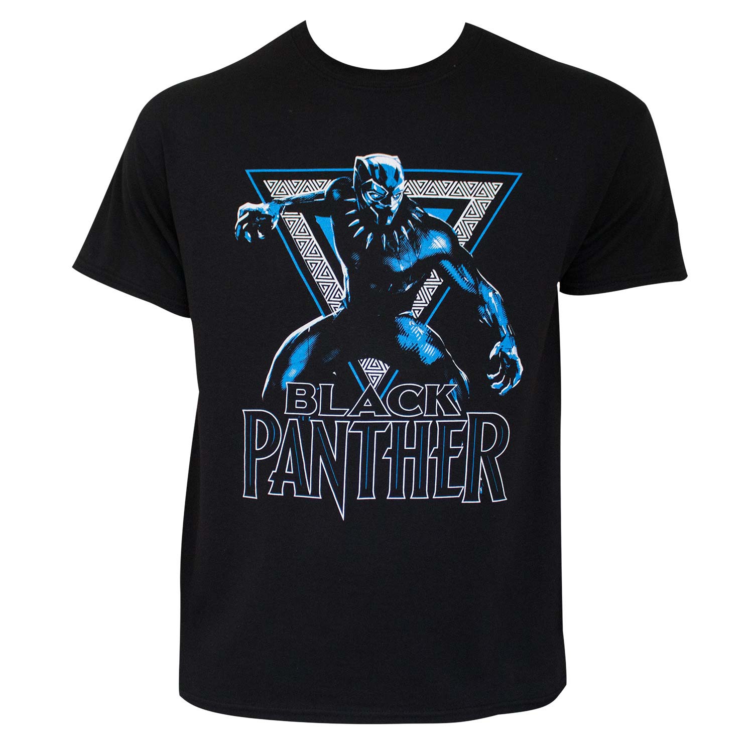 Black Panther Triangle Logo Black Tee Shirt