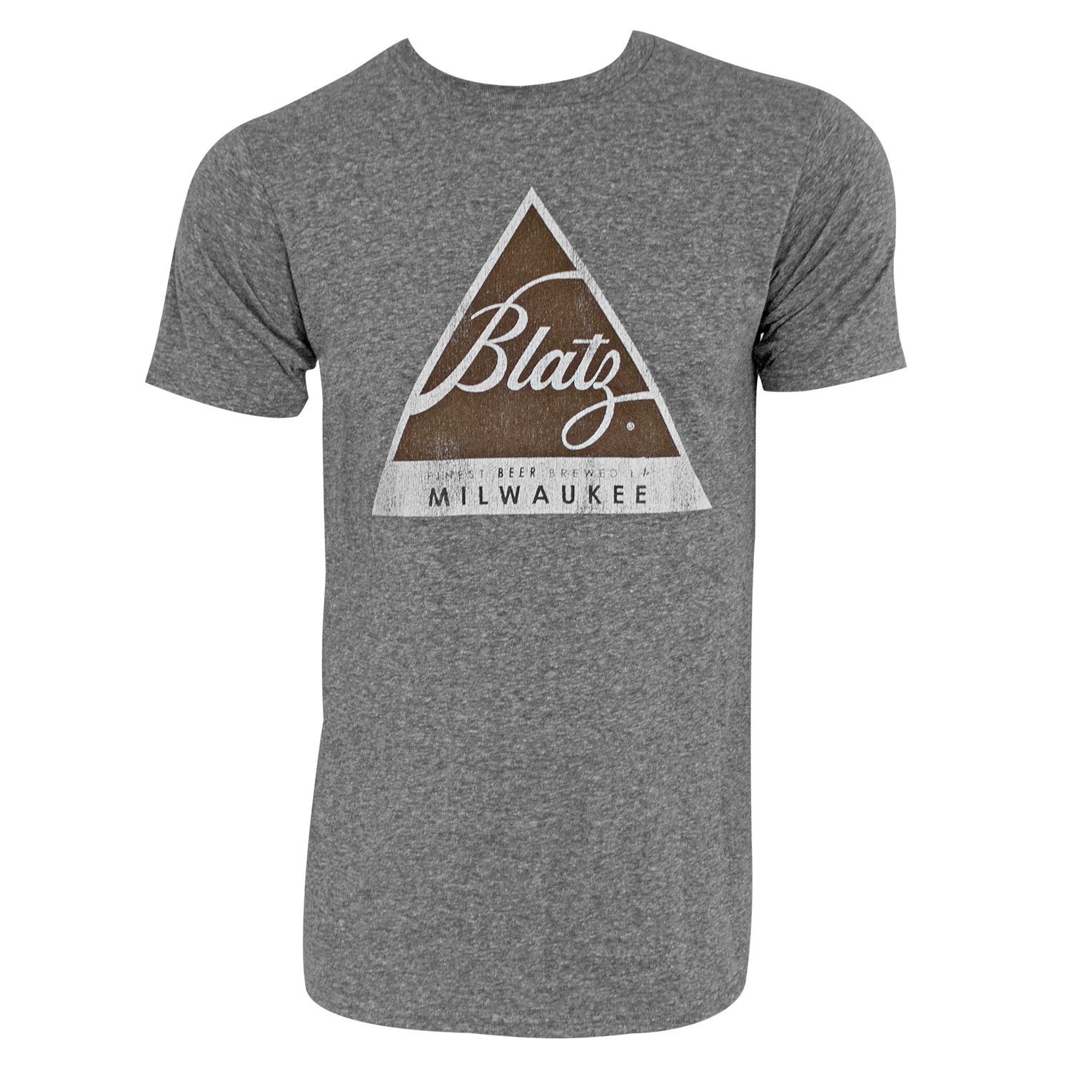 Blatz Logo Retro Brand Men's Grey T-Shirt