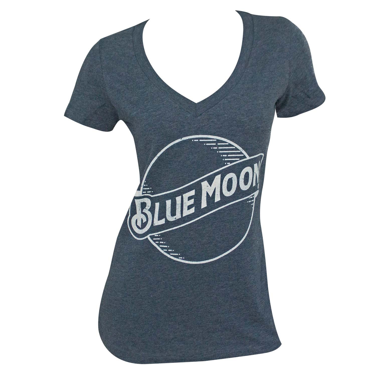 Blue Moon Logo Women's Heather Blue T-Shirt