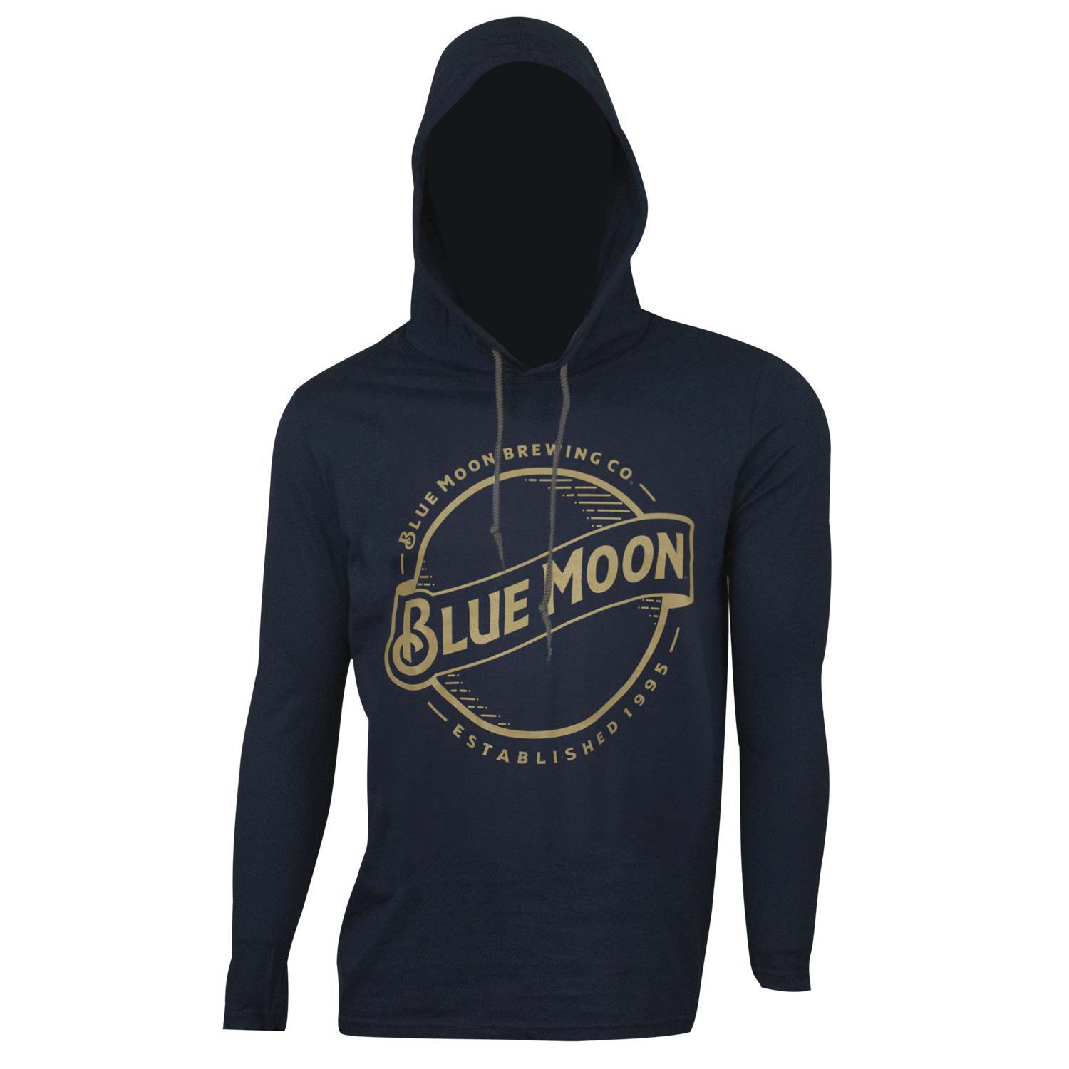 Blue Moon Beer Navy Blue Men's Pullover Hooded T-Shirt