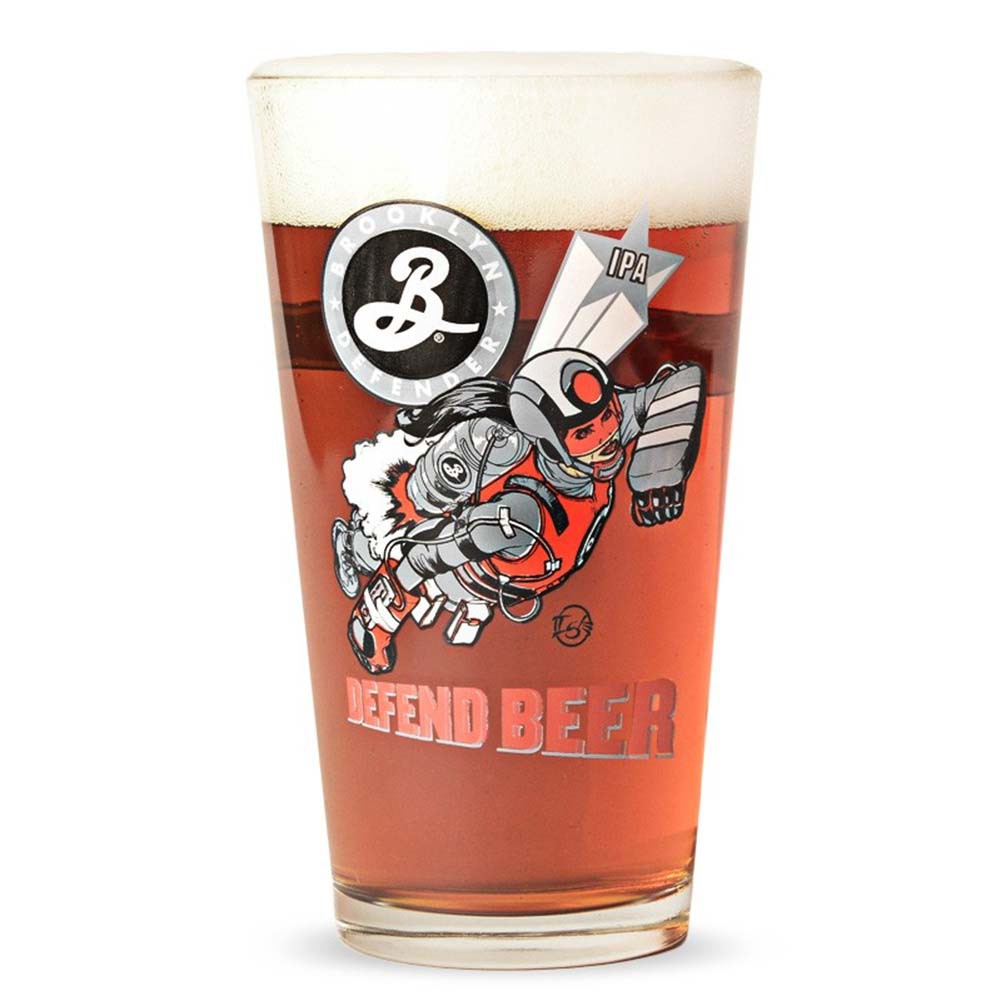 Brooklyn Brewery Defend Beer Pint Glass