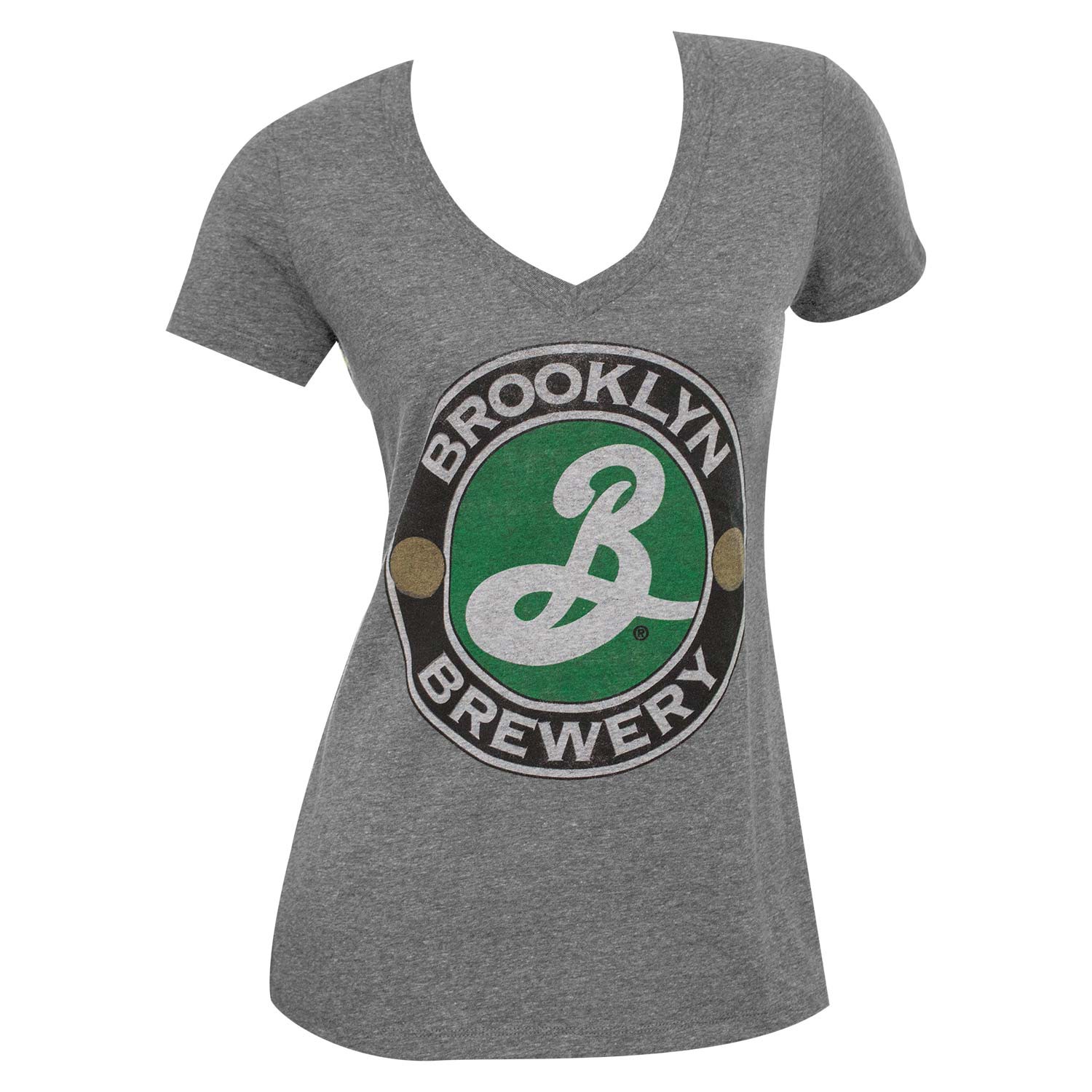 Women's Brooklyn Brewery Grey V Neck T-Shirt