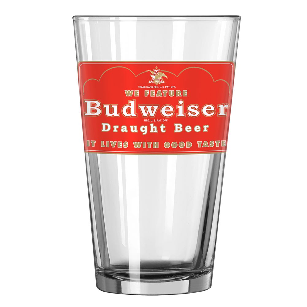 Budweiser Draught Beer Pint Glass