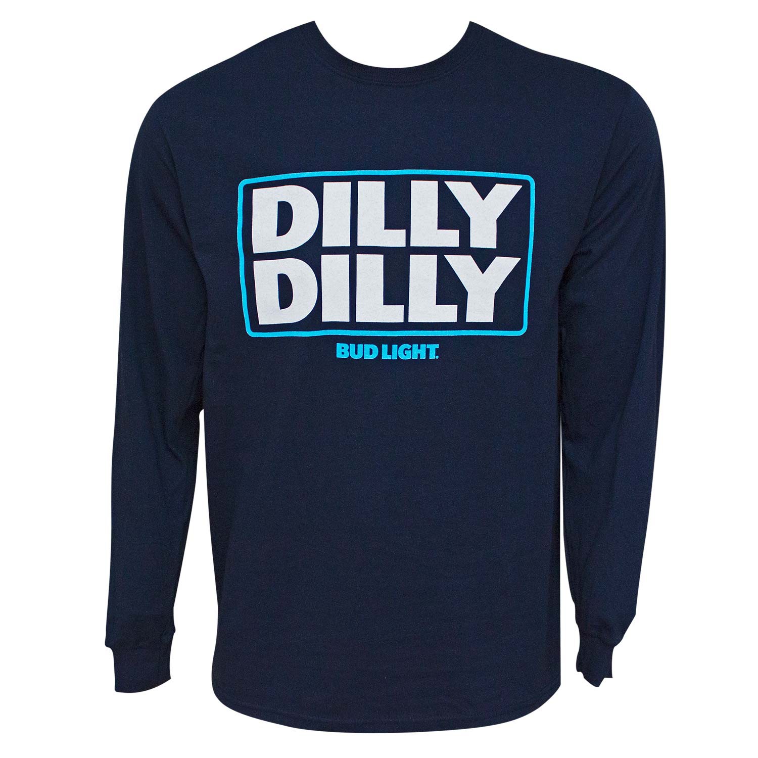 Bud Light Dilly Dilly Long Sleeve Navy Blue Tee Shirt