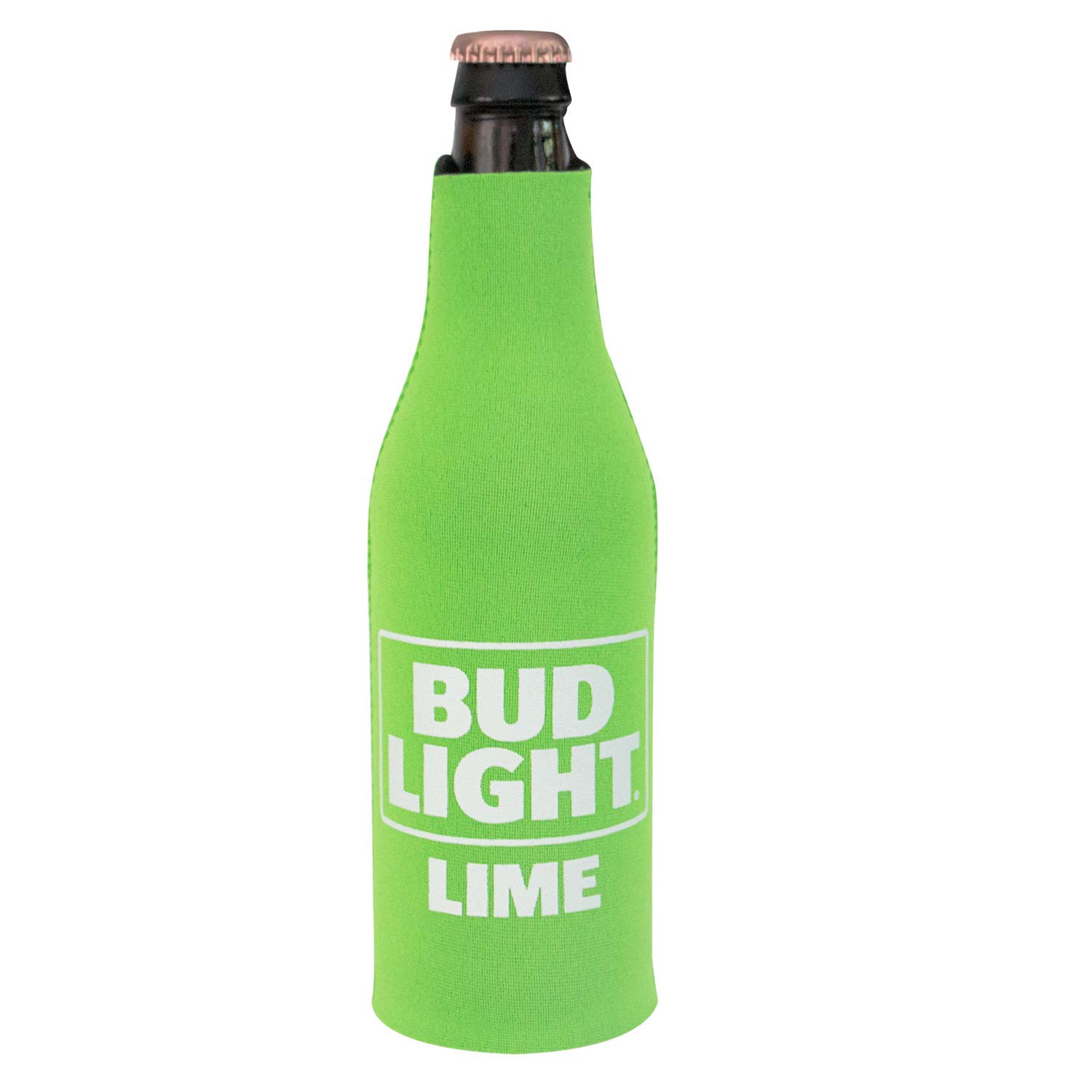 Bud Light Lime Zipper Bottle Cooler