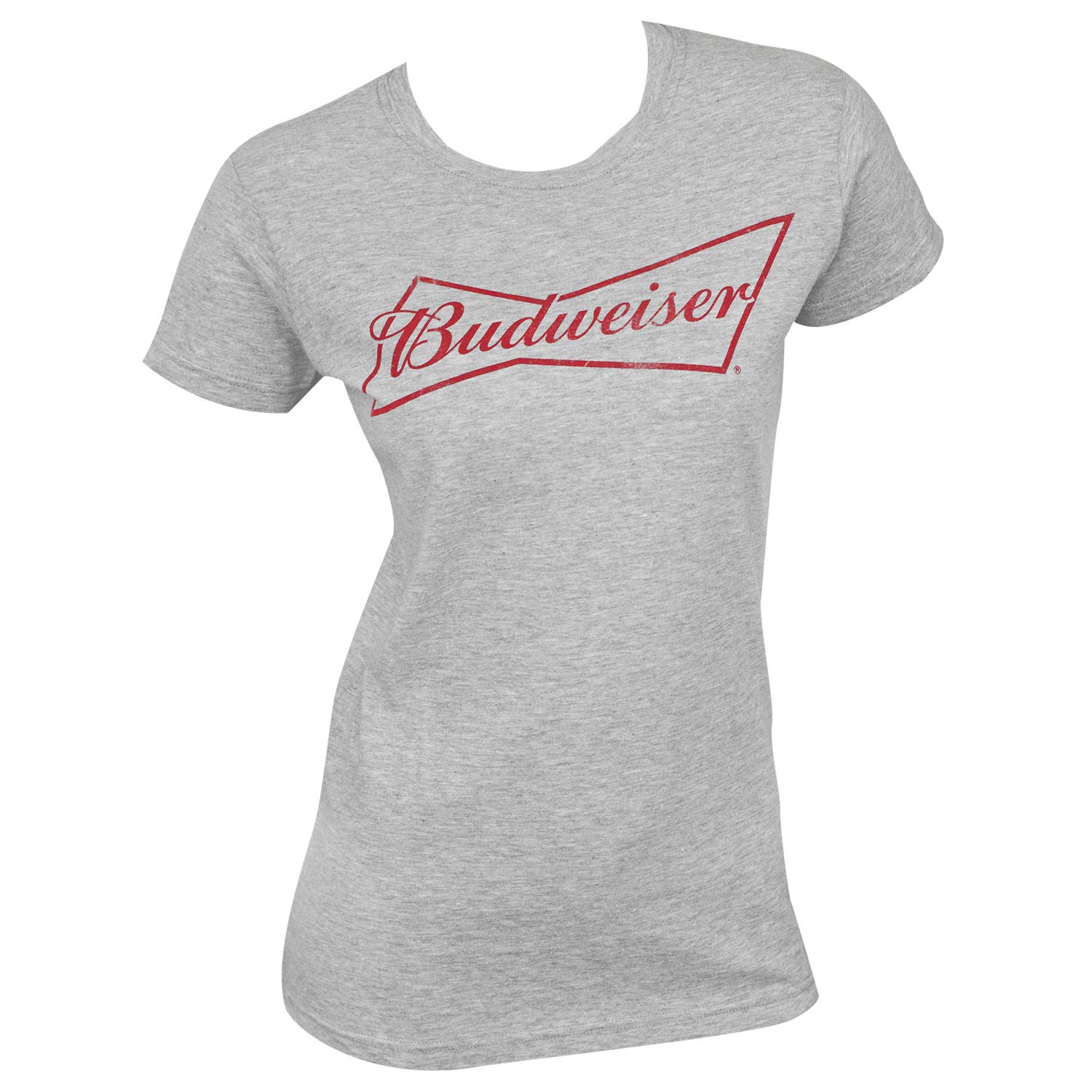 Budweiser Women's Grey Tee Shirt