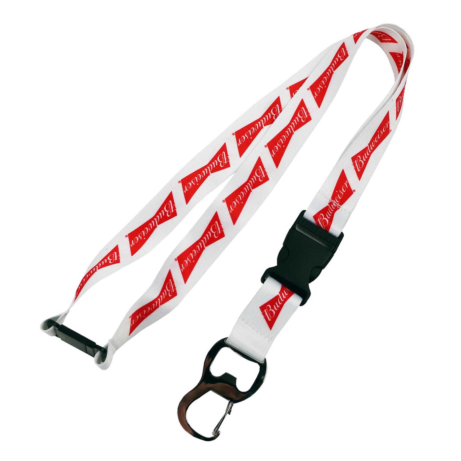 Budweiser Bowtie Logo White Lanyard