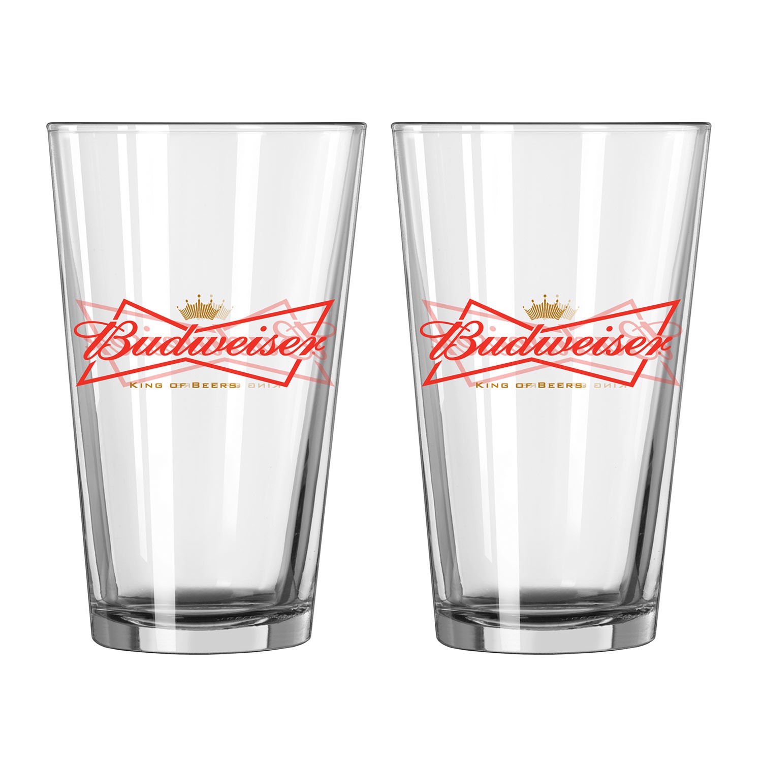 Budweiser 2 Pack Pint Glasses