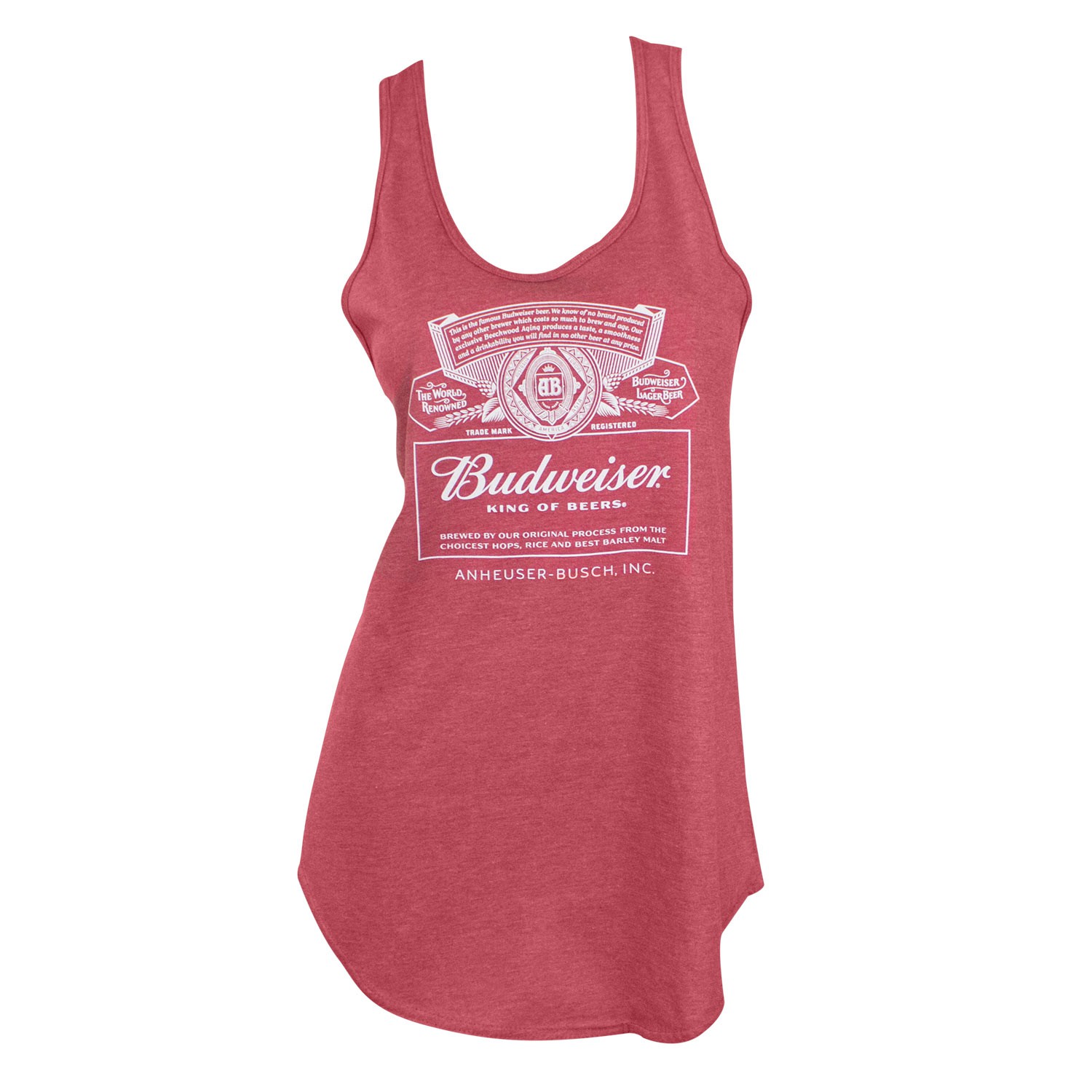 Budweiser Women's Red Racerback Tank Top