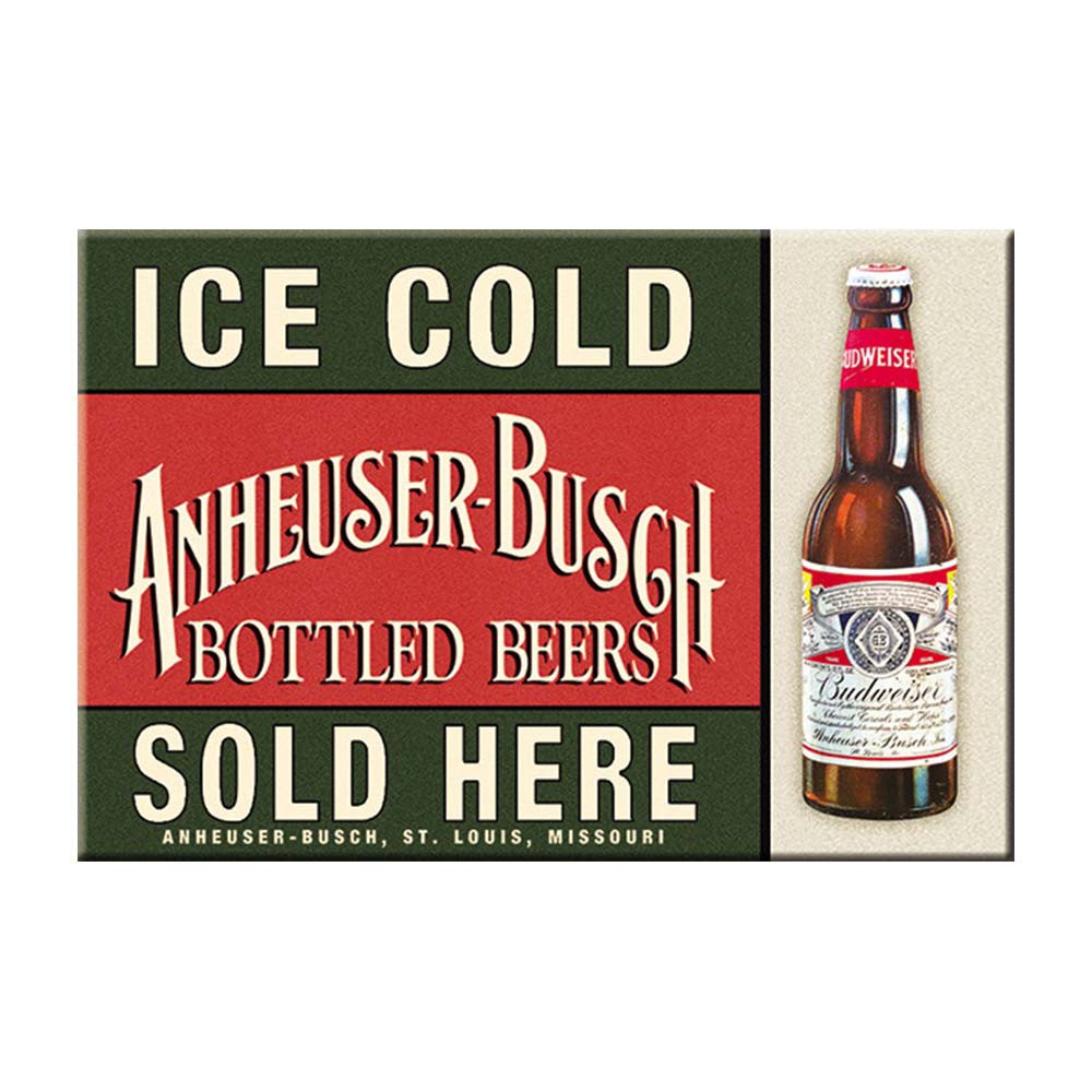 Budweiser Ice Cold Bottles Logo Magnet