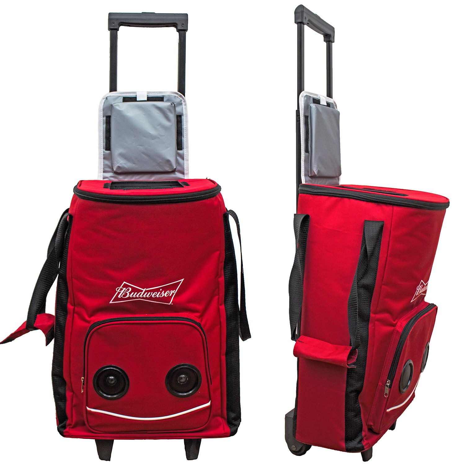 Budweiser Rolling Cooler Bag With Speakers