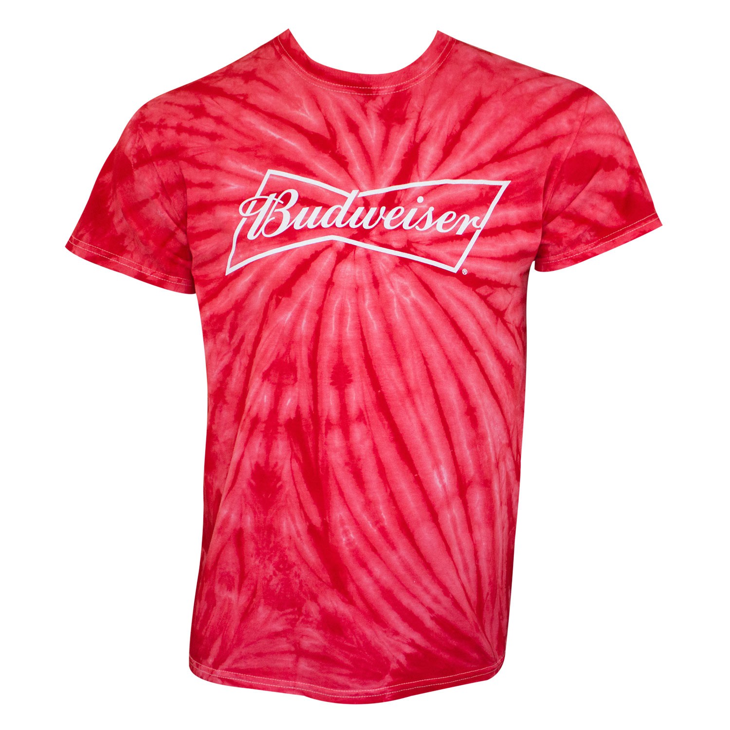 Budweiser Men's Red Tie Dye T-Shirt