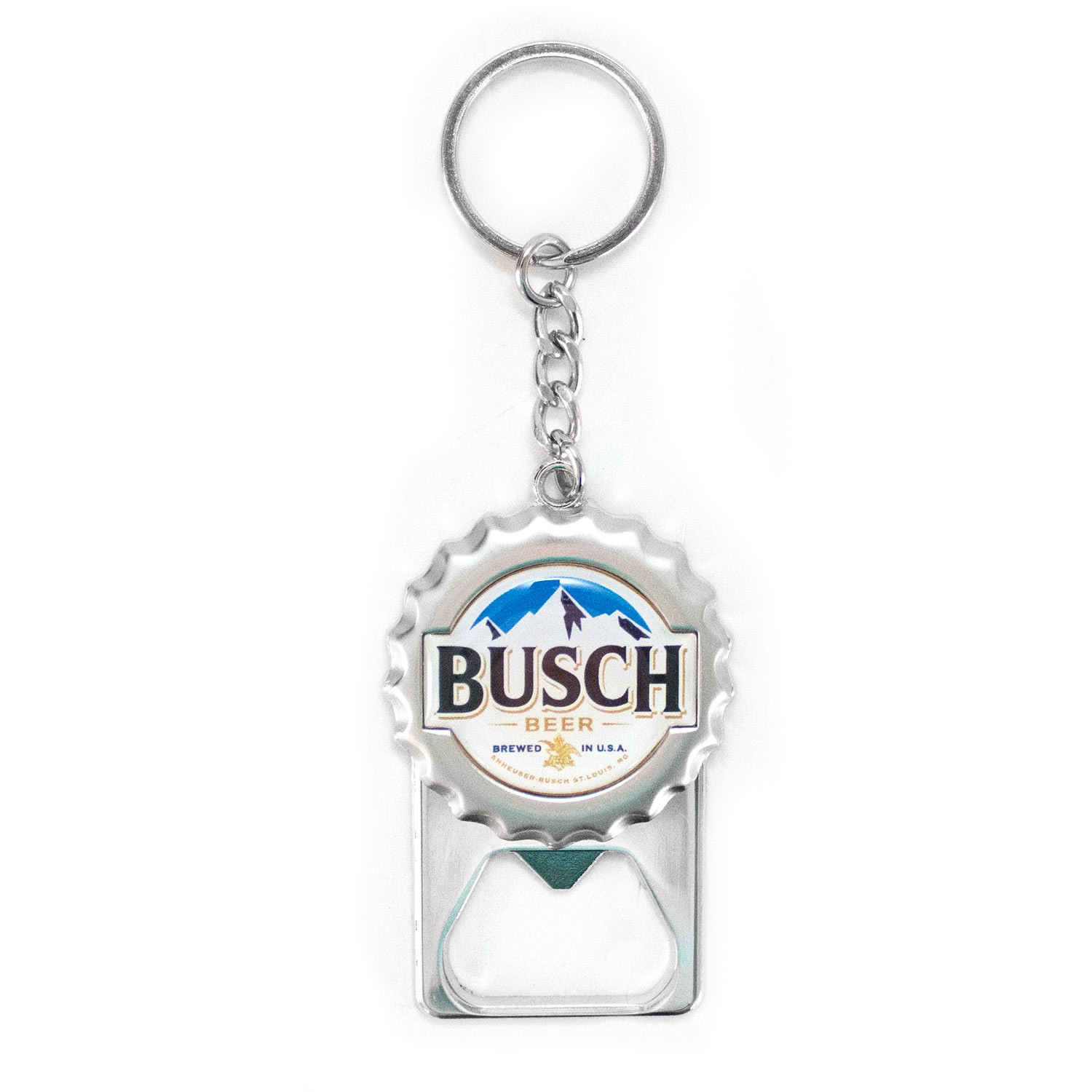Budweiser Beer Baseball Bat Bottle Opener Keychain Key Chain White 3.5 inch New 