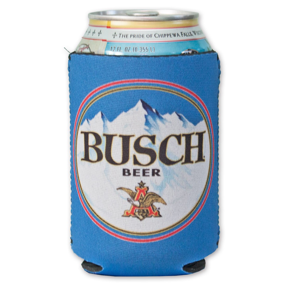 Blue Busch Beer Can Cooler