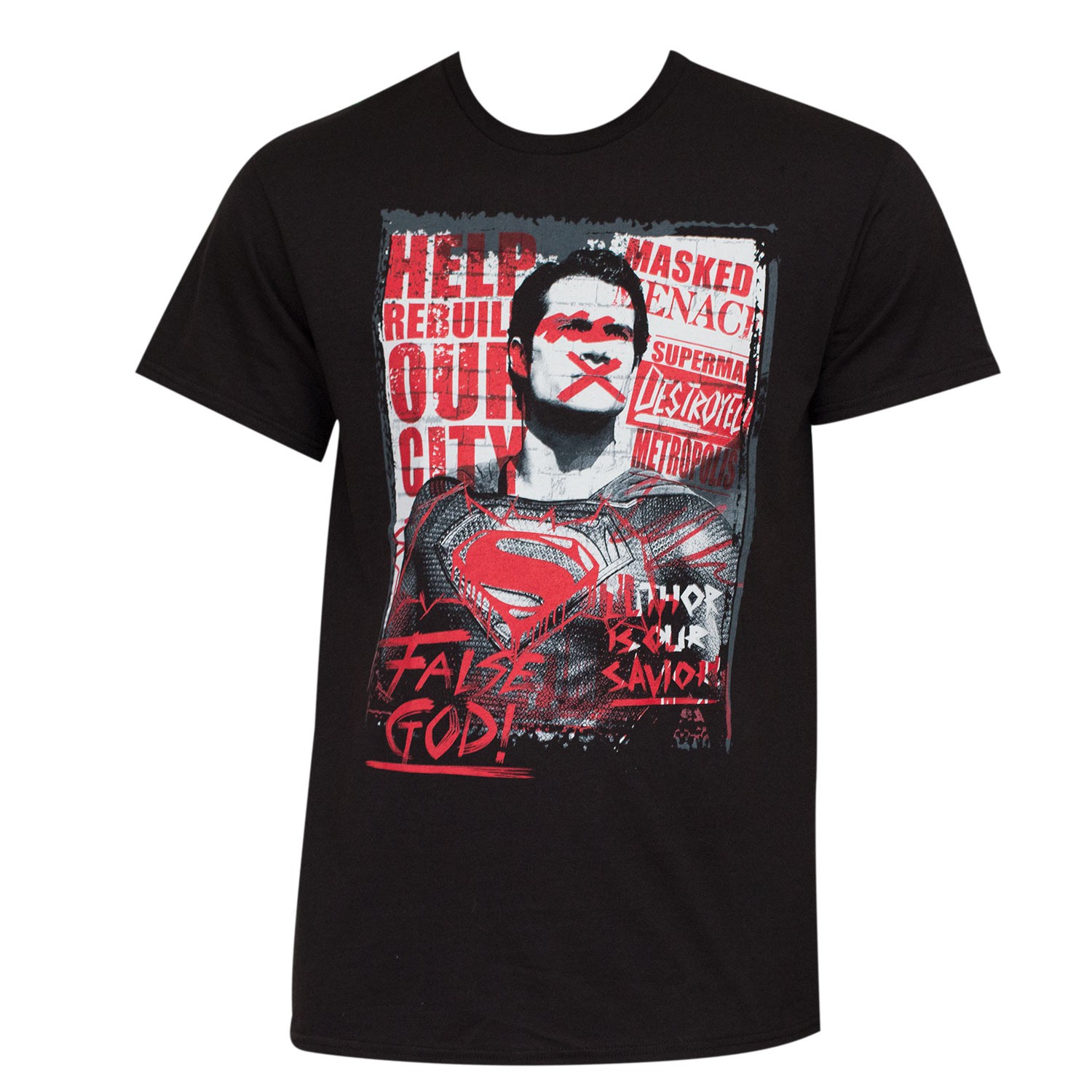 Batman V Superman Grunge Poster T-Shirt