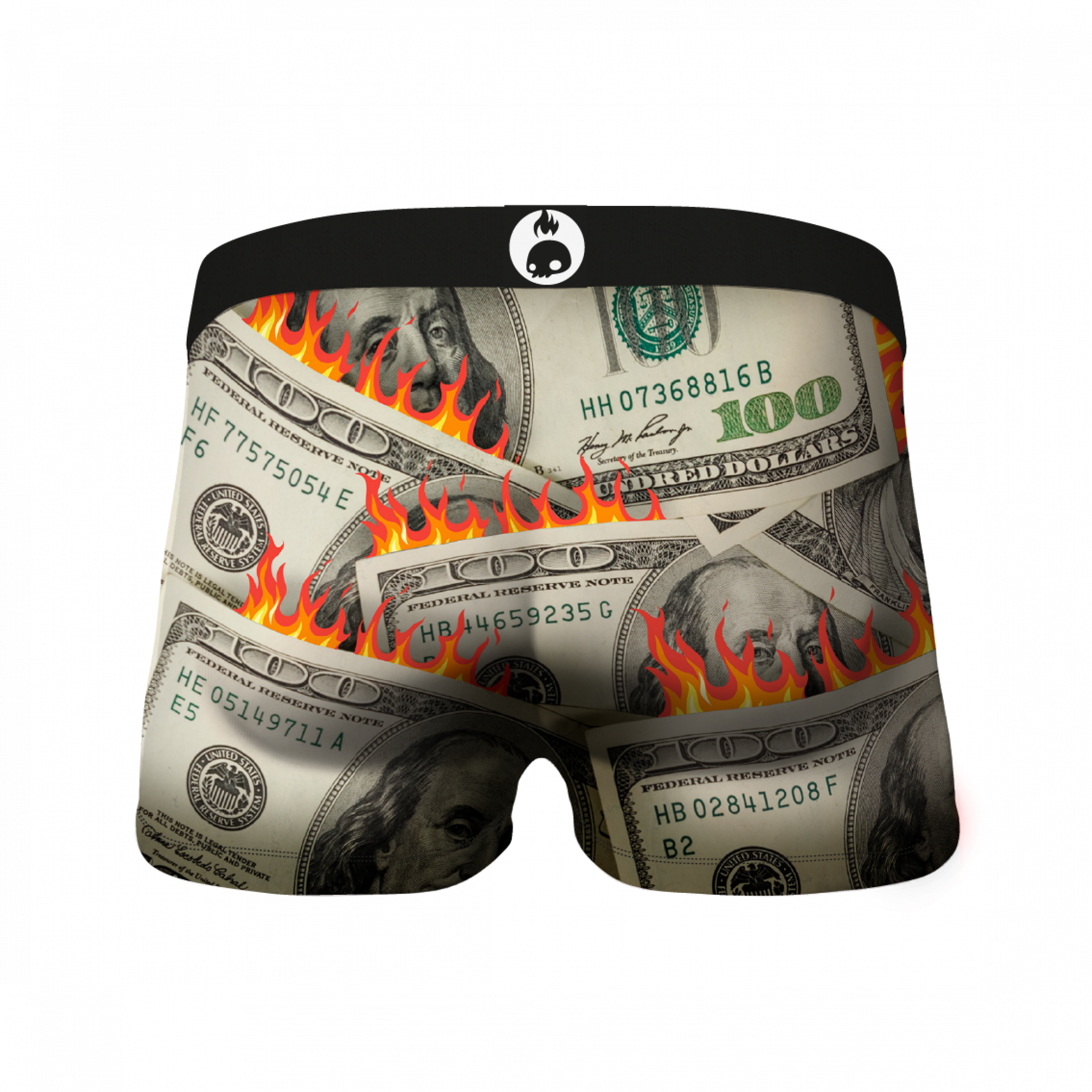 Crazy Boxers Burning Benjamins Cash Boxer Briefs