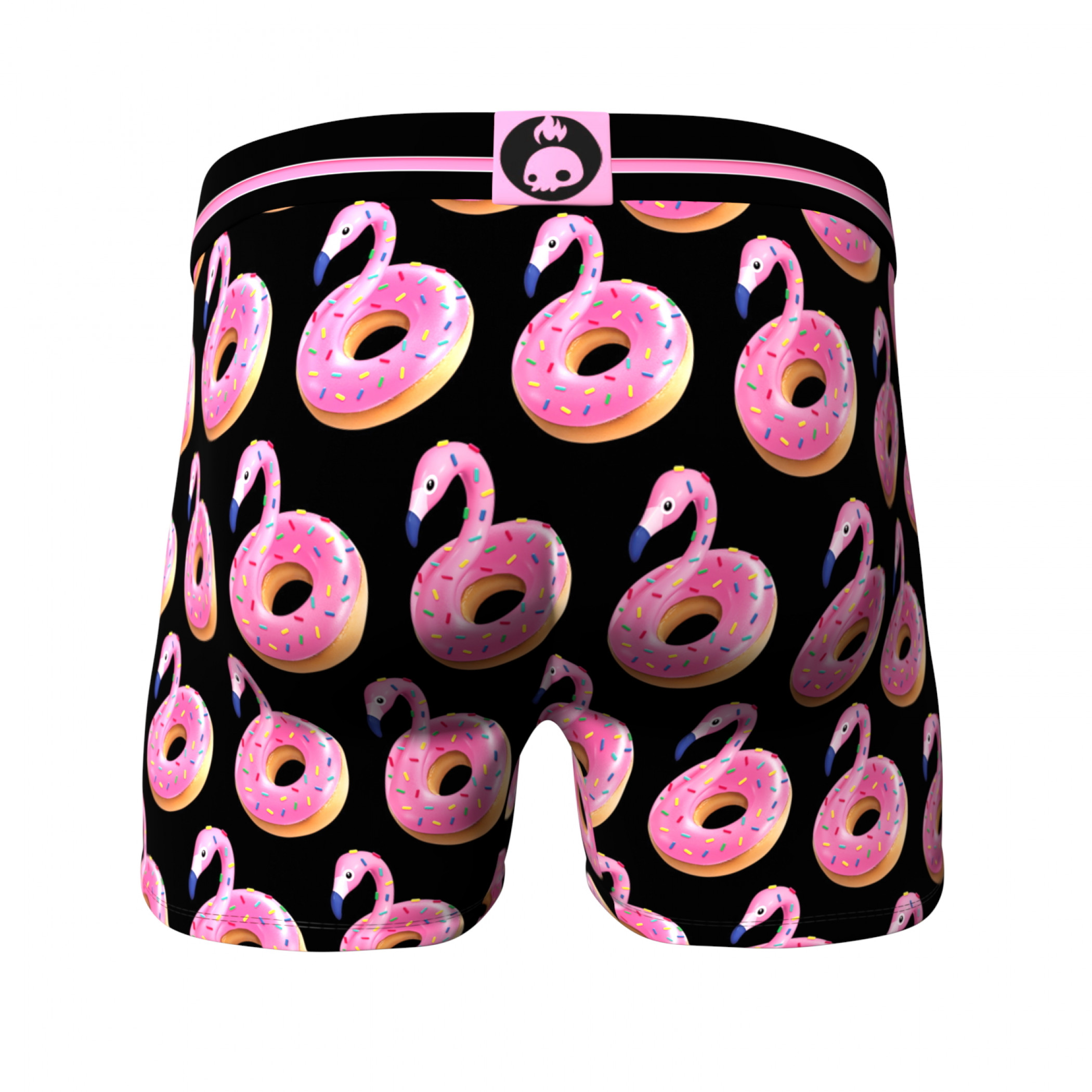 Flamingo Donuts All Over Print Men's Underwear Boxer Briefs