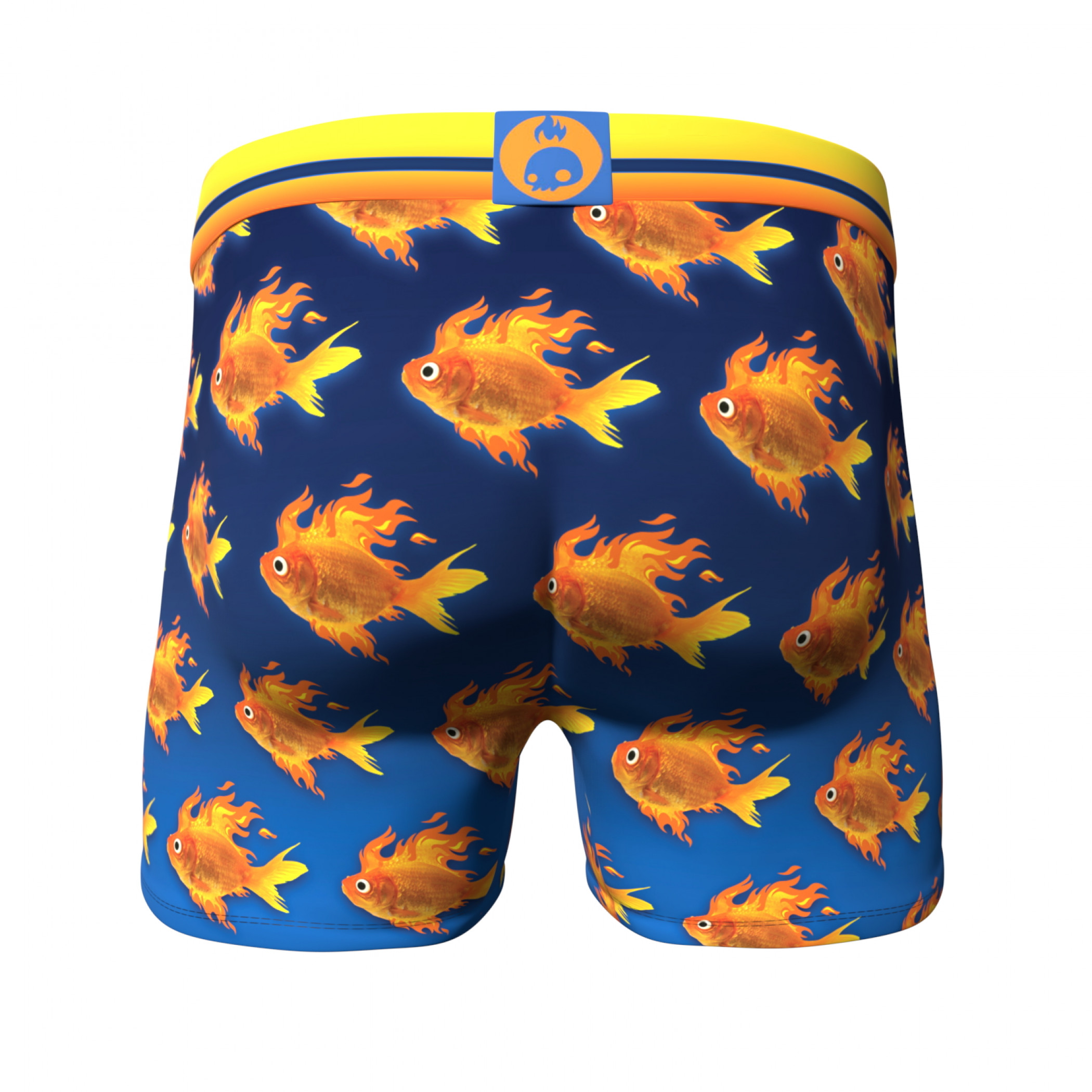 Gold Fish All Over Print Men's Underwear Boxer Briefs