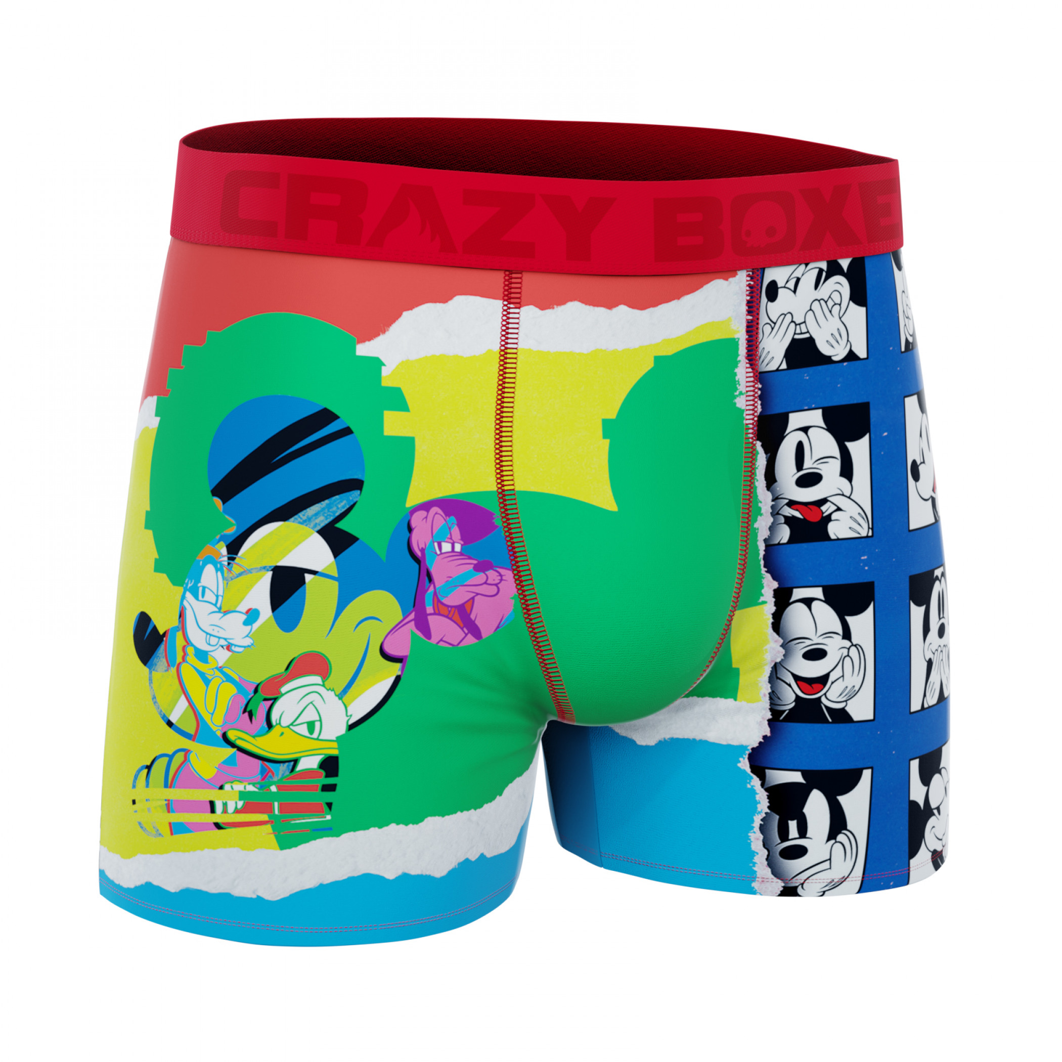 Crazy Boxer Disney Mickey Mouse Paint and Grid Boxer Briefs