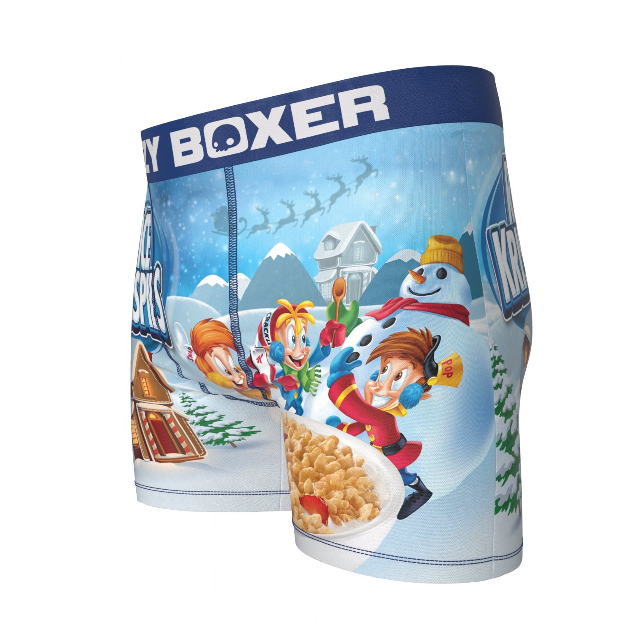 SWAG RICE KRISPIES Boxer Briefs Mens LARGE 36 - 38 BLUE KELLOGGS CEREAL BOX  NWT