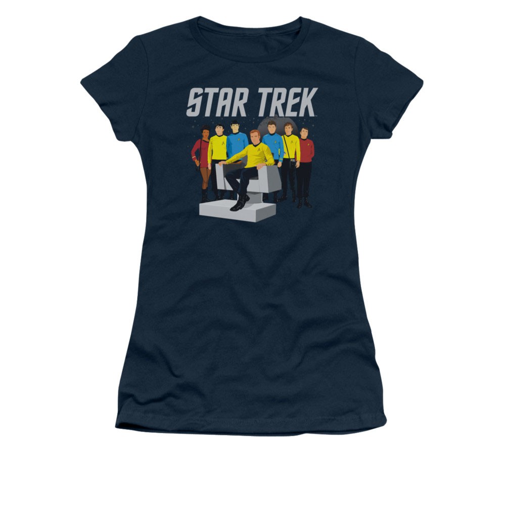 Star Trek Vector Crew Blue Juniors T-Shirt