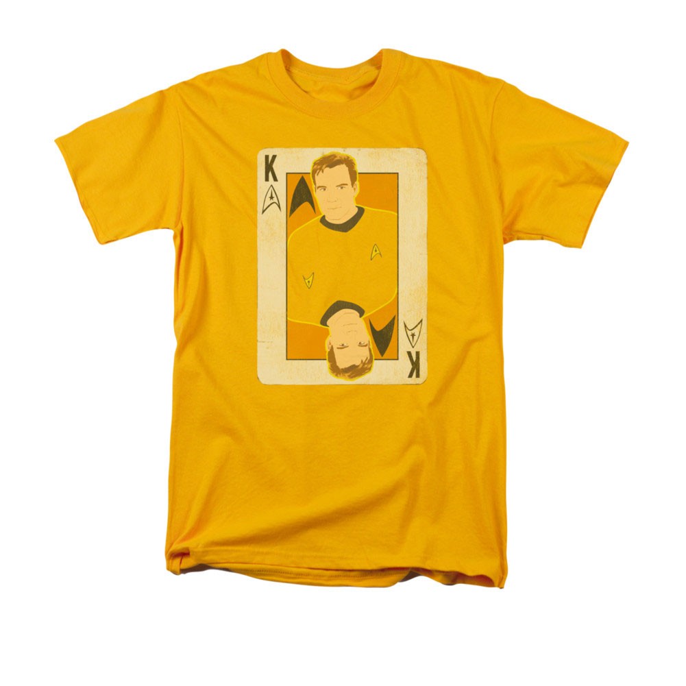 Star Trek TOS Kirk King Card Yellow T-Shirt