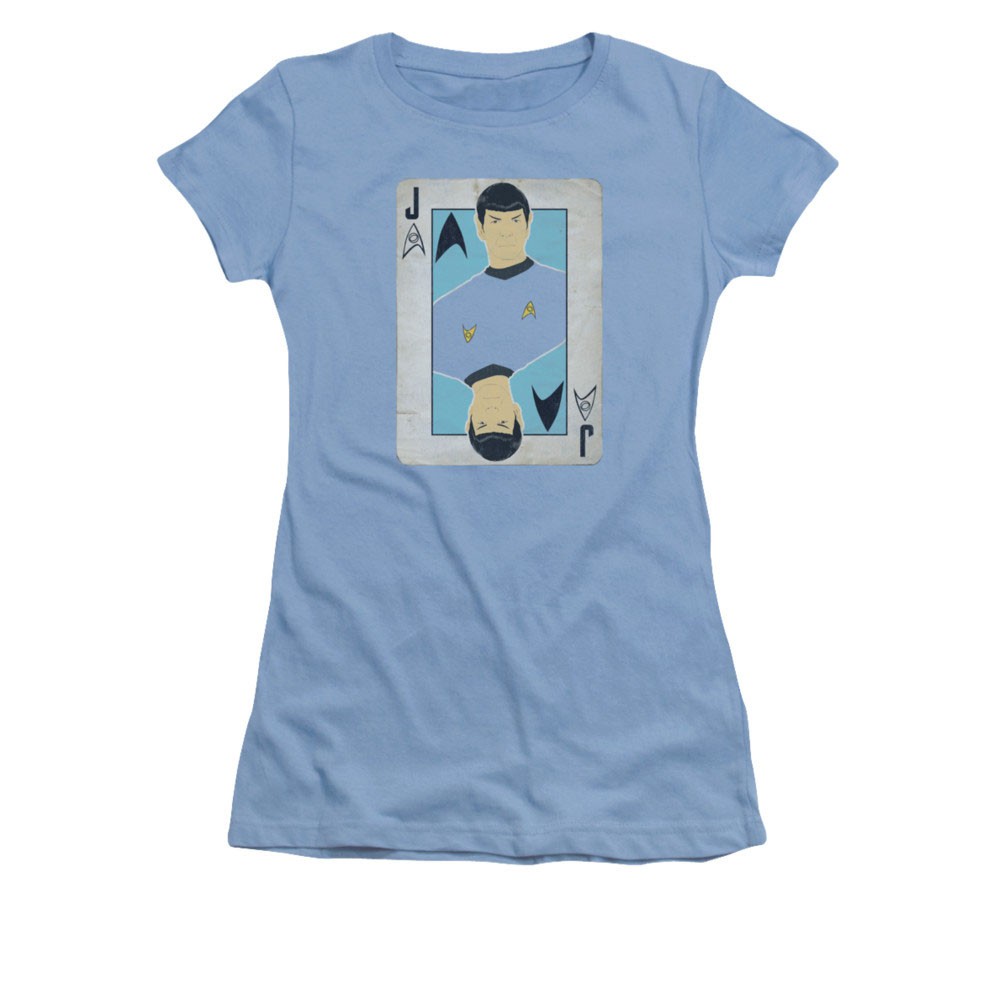 Star Trek TOS Spock Jack Blue Juniors T-Shirt