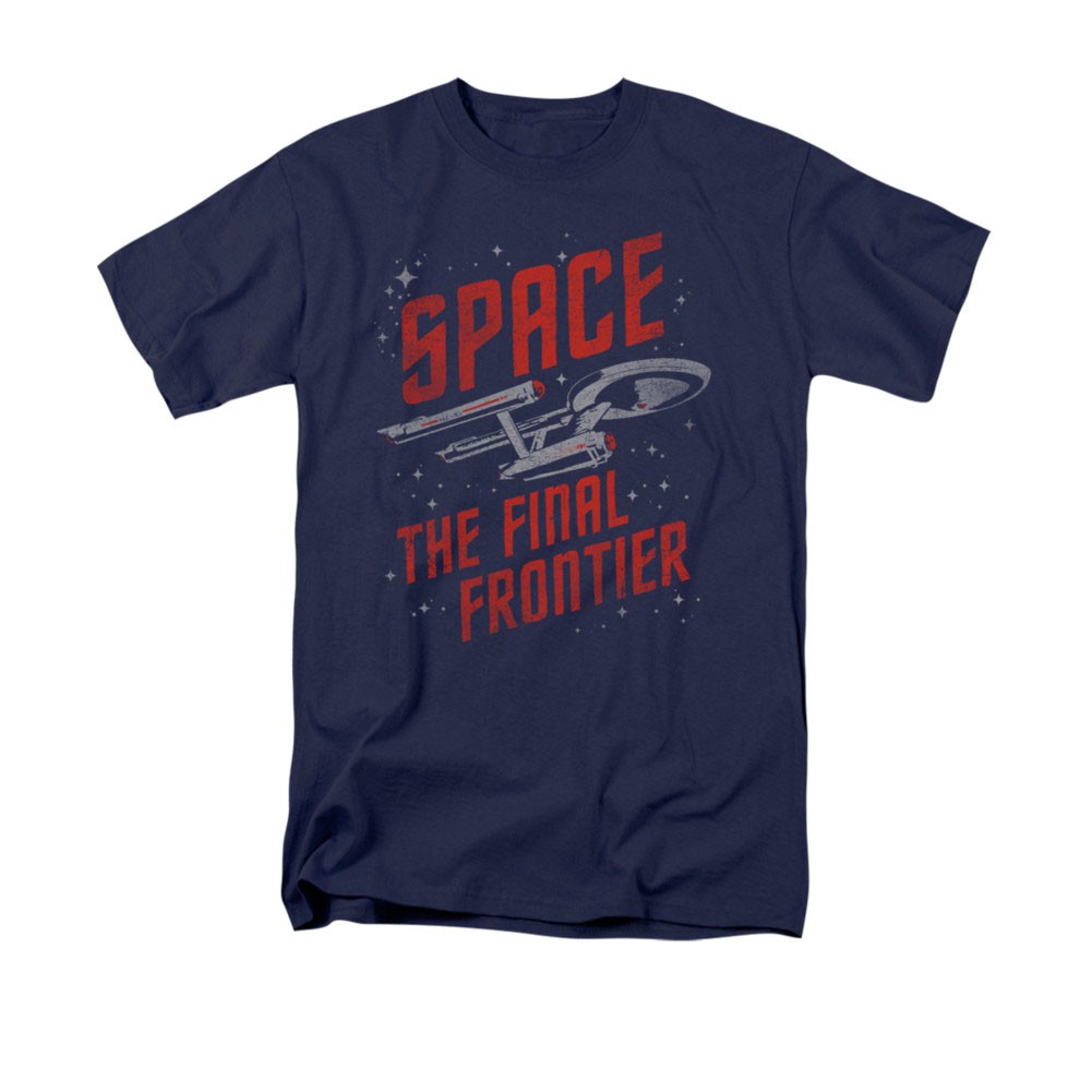Star Trek Space Travel Navy Blue T-Shirt
