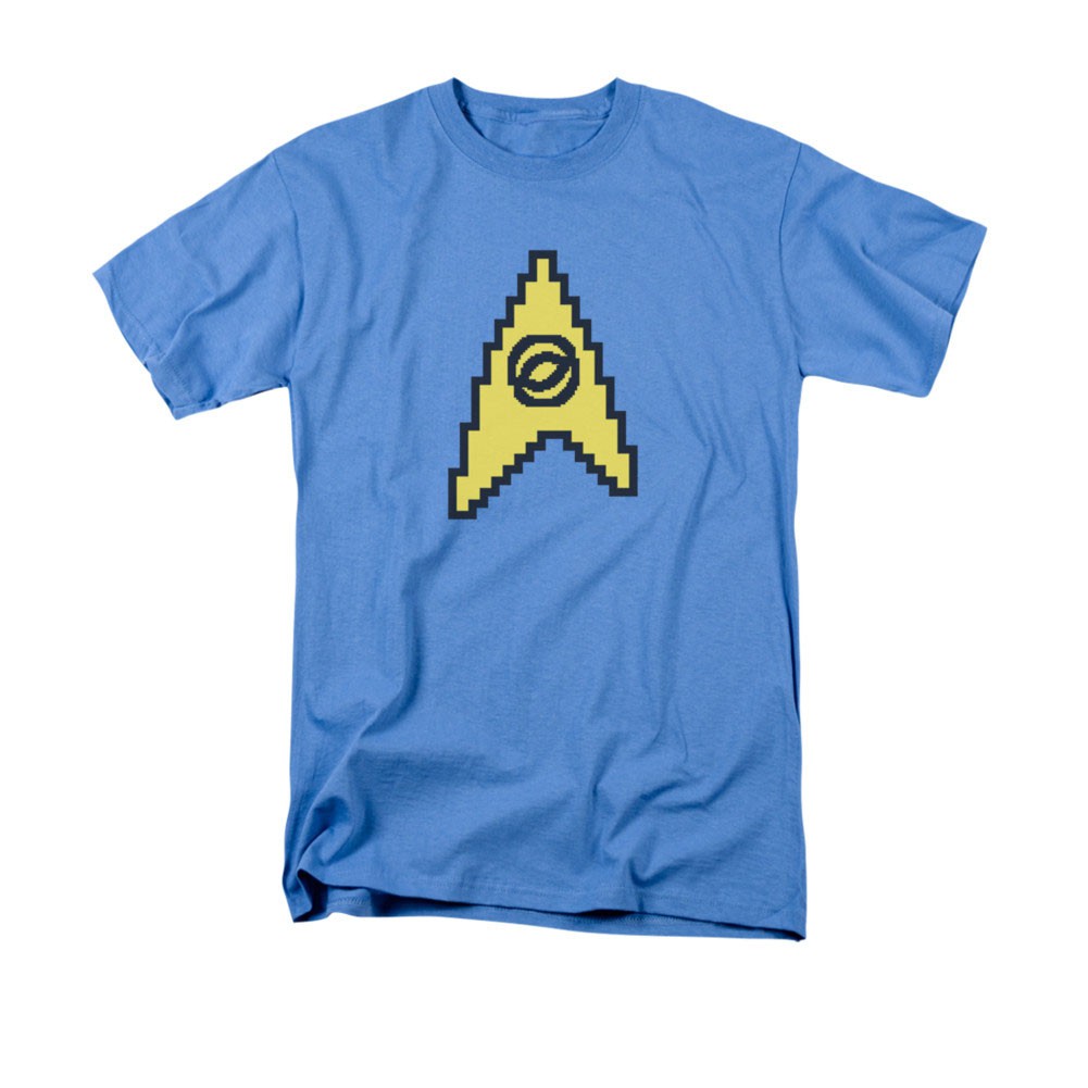 Star Trek TOS 8-Bit Science Symbol Blue T-Shirt