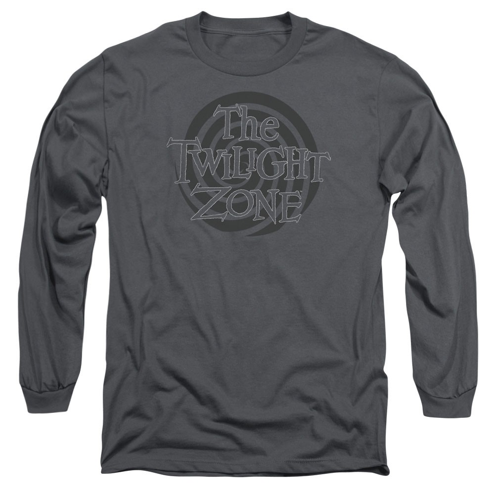 Twilight Zone Spiral Logo Gray Long Sleeve T-Shirt