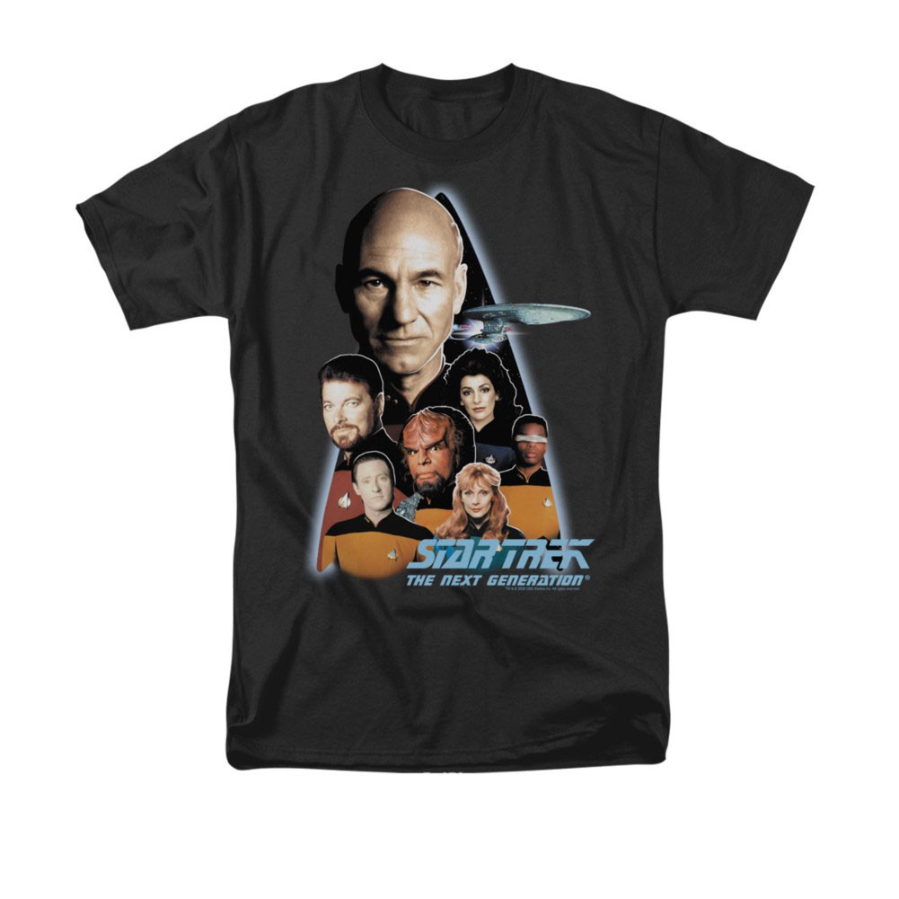 Star Trek The Next Generation Cast Black T-Shirt