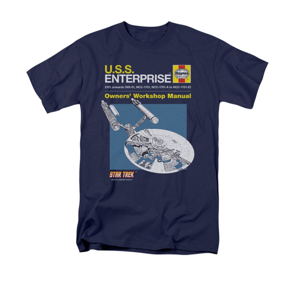 Star Trek Enterprise Manual Blue T-Shirt