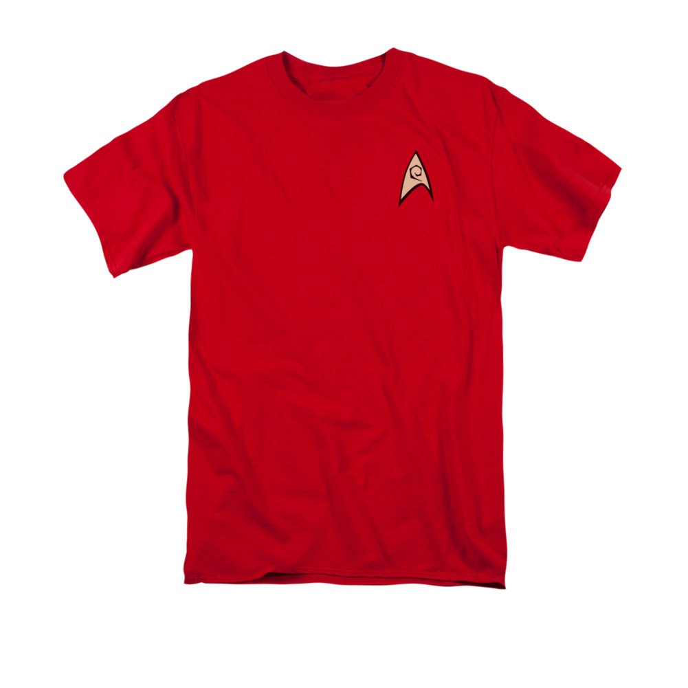 Star Trek TOS Engineering Uniform Costume Red T-Shirt