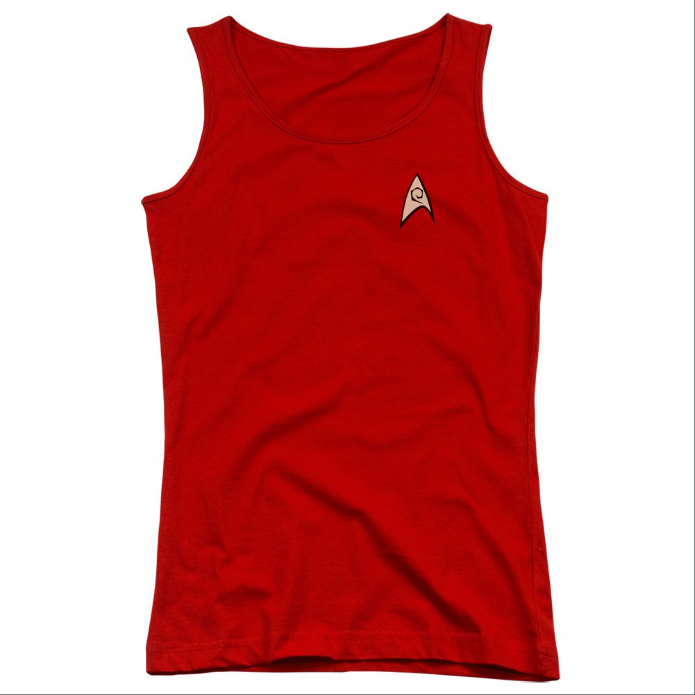 Star Trek Engineering Uniform Red Juniors Tank Top