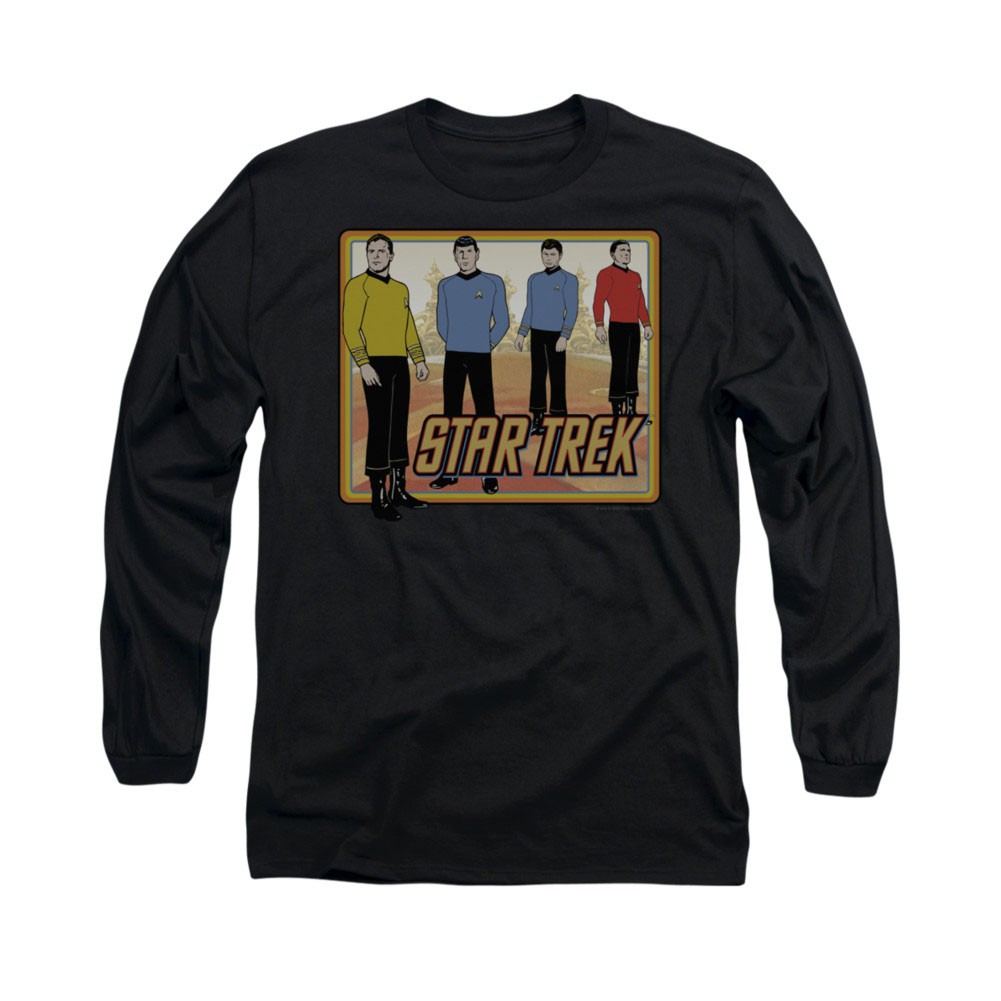 Star Trek TOS Classic Black Long Sleeve T-Shirt