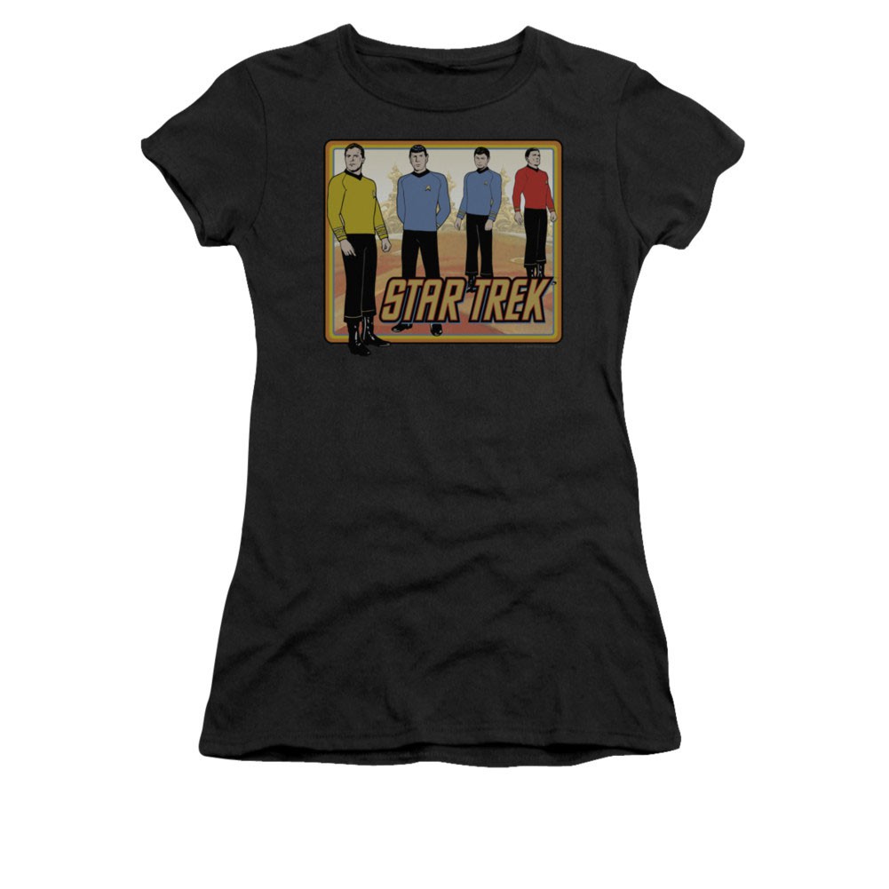 Star Trek TOS Classic Black Juniors T-Shirt