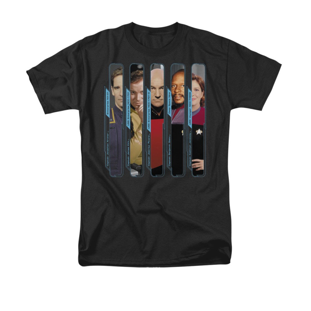 Star Trek The Captains Black T-Shirt