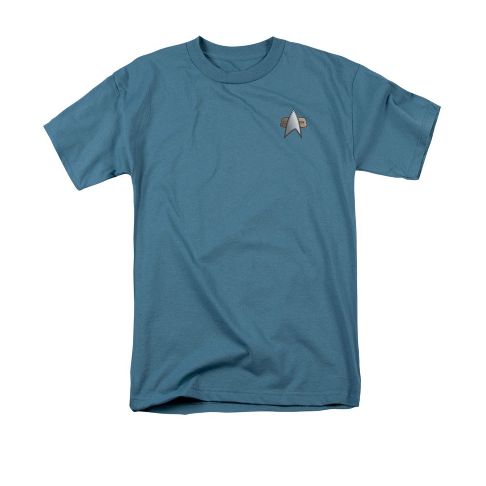 Star Trek DS9 Science Uniform Costume Blue Tee Shirt