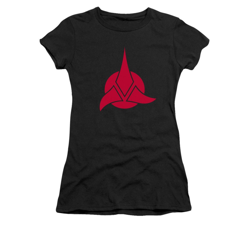 Star Trek Klingon Logo Black Juniors T-Shirt